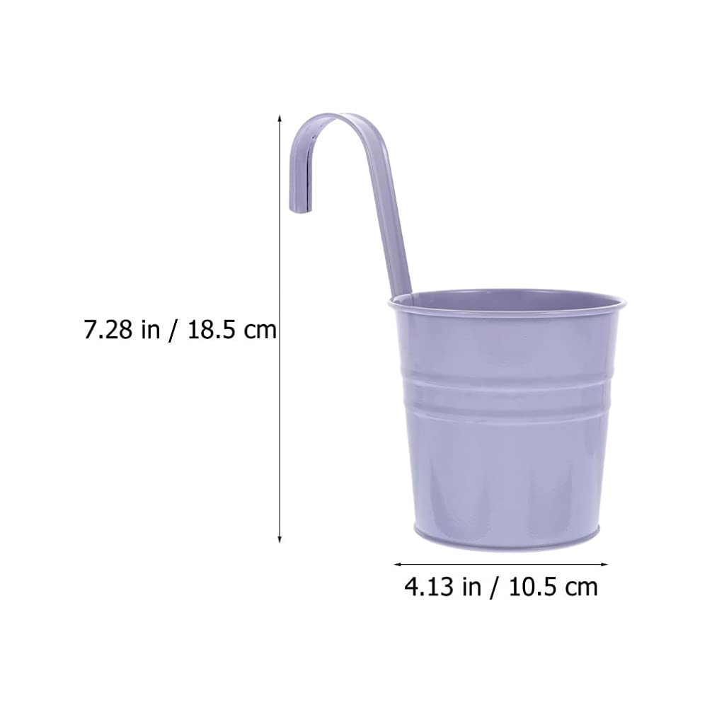 Hanging Flower Pots - Space Saving Decorative Bucket Planter for Indoor/Outdoor Plants - Perfect for Balcony, Garden, Patio & Home Decor