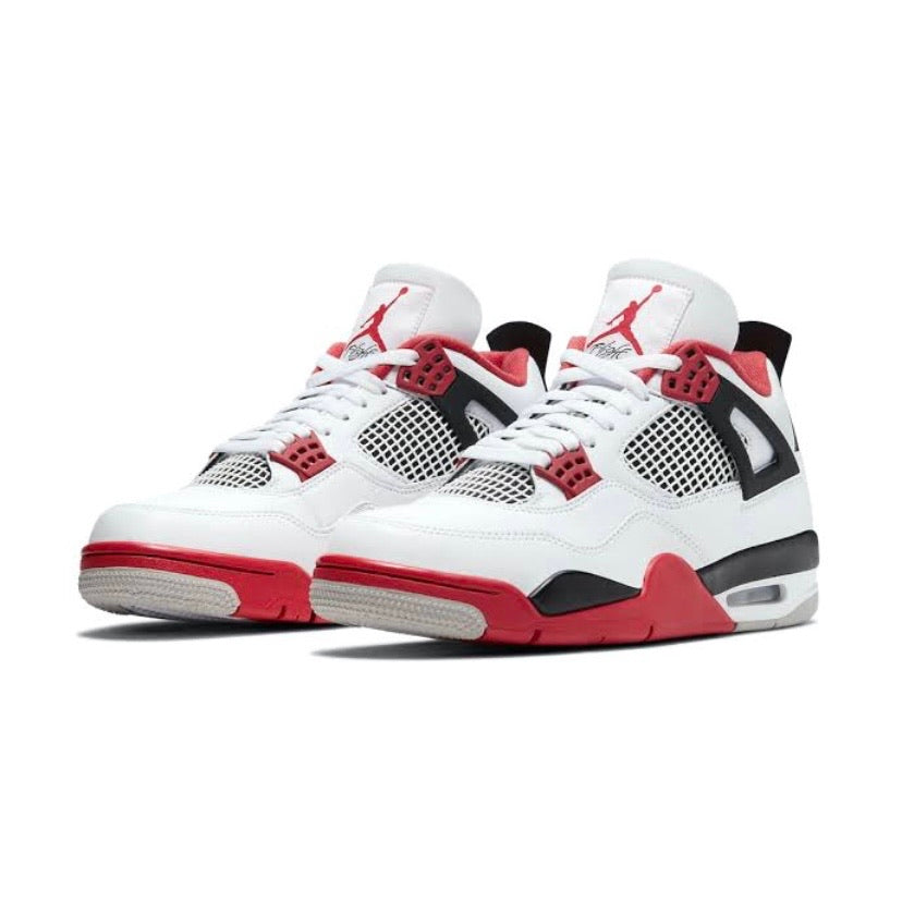 Air Jordan 4 Retro Fire Red (2020) - White/Fire Red/Tech Grey Basketball Shoes for Men - Perfect for Streetwear & Sneaker Collectors
