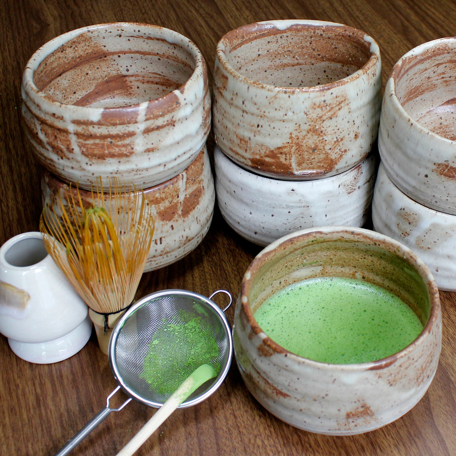 Premium Handcrafted Earth & Salt Chawan Matcha Bowl - Authentic Japanese Ceramic Tea Bowl for Traditional Matcha Tea Ceremony, Home Decor, and Zen Meditation