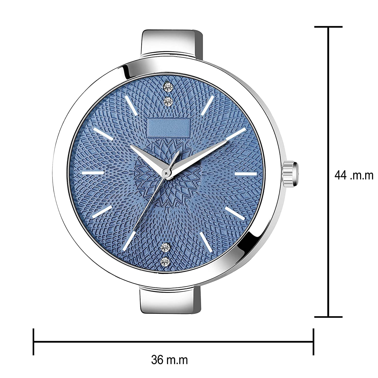 Elegant Analog Women's Watch with Stainless Steel Band - Perfect Valentine's Day Gift for Girlfriend, Wife or Sister | Silver Blue Dial | Ideal for Daily Wear, Office & Special Occasions