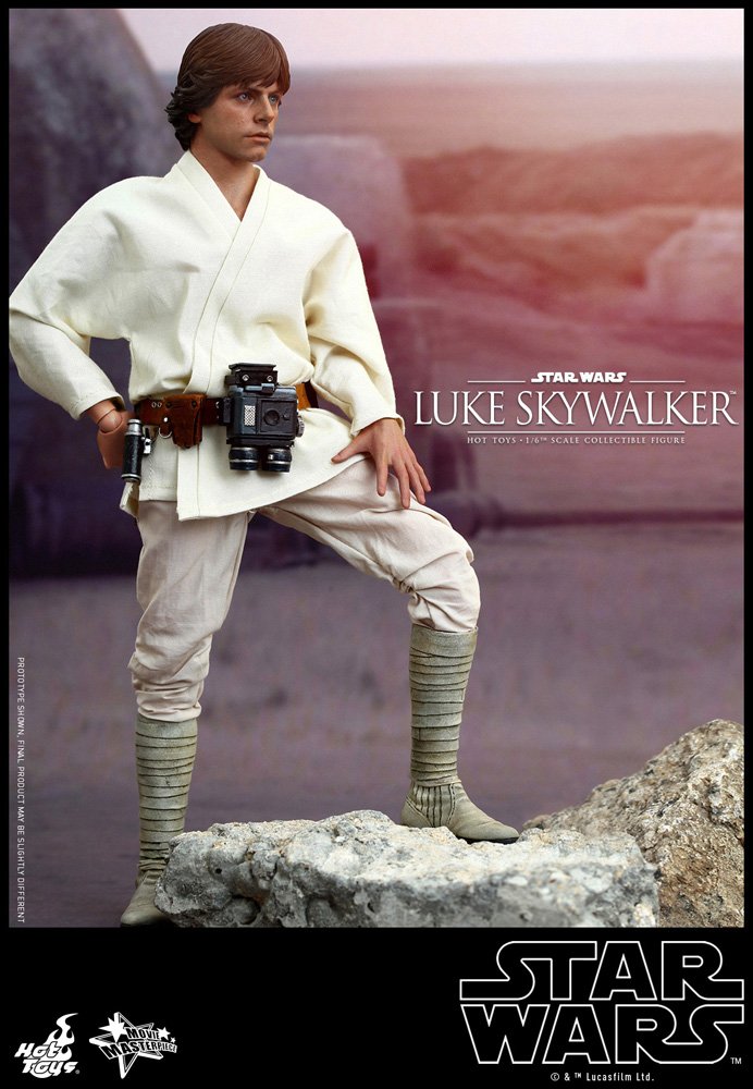 Hot Toys Star Wars Episode IV A New Hope Luke Skywalker 1/6 Scale Collectible Action Figure - Perfect for Display, Gift Giving, and Star Wars Fans Collection