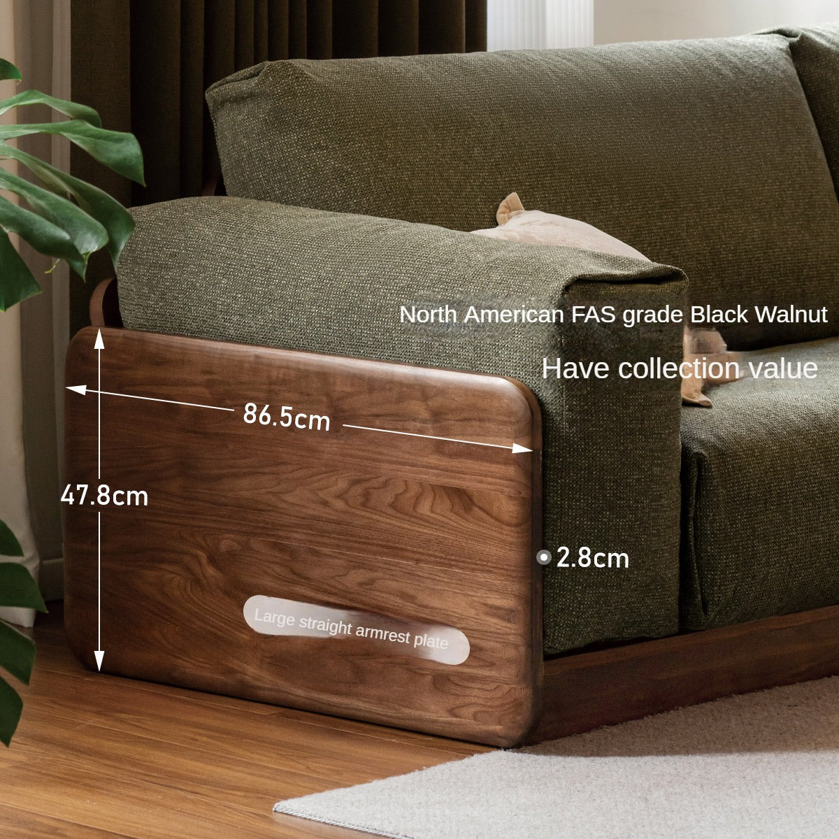 Premium Black Walnut Solid Wood Italian Style Luxury Furniture - Perfect for Modern Living Rooms, Bedrooms & Office Spaces