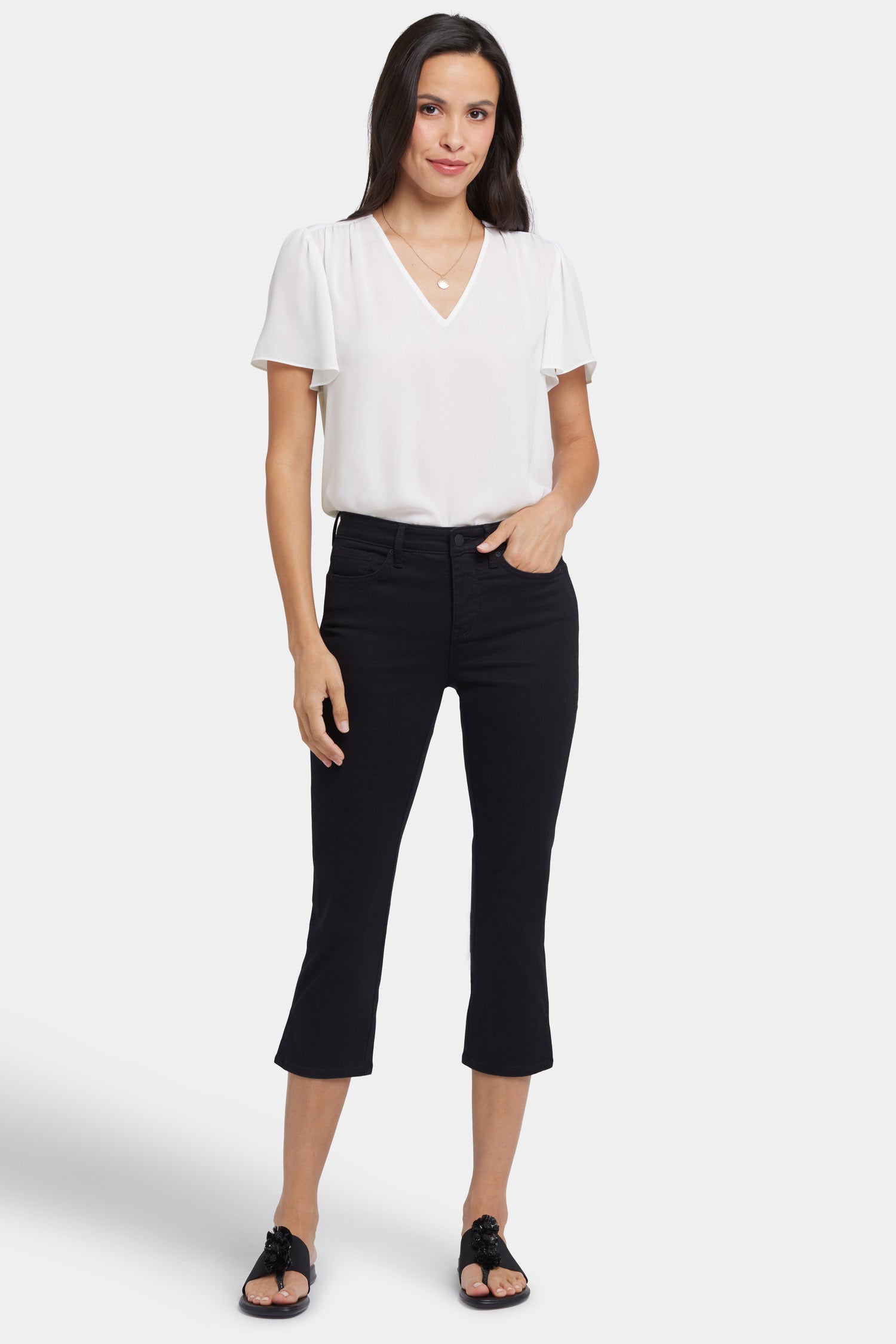 Chloe Capri Jeans for Women - High Waisted Black Denim Pants | Casual & Summer Style | Perfect for Beach, Travel & Everyday Wear