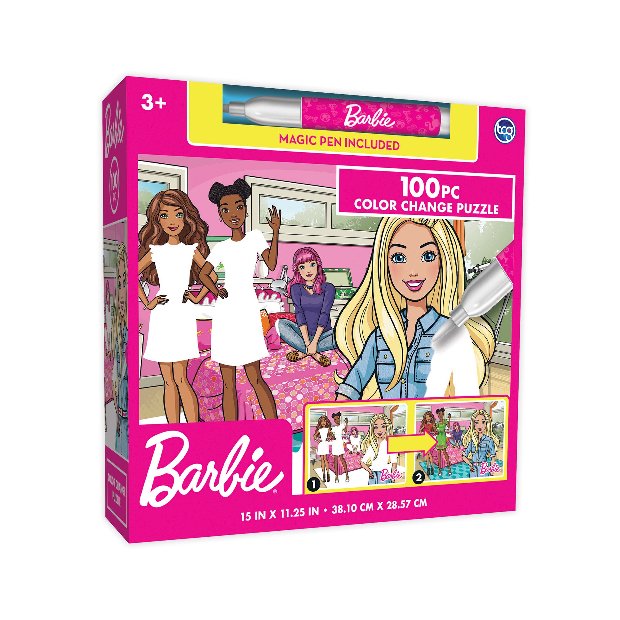 Barbie Color Surprise 100-Piece Jigsaw Puzzle for Kids - Fun Educational Toy for Family Game Night & Birthday Gifts