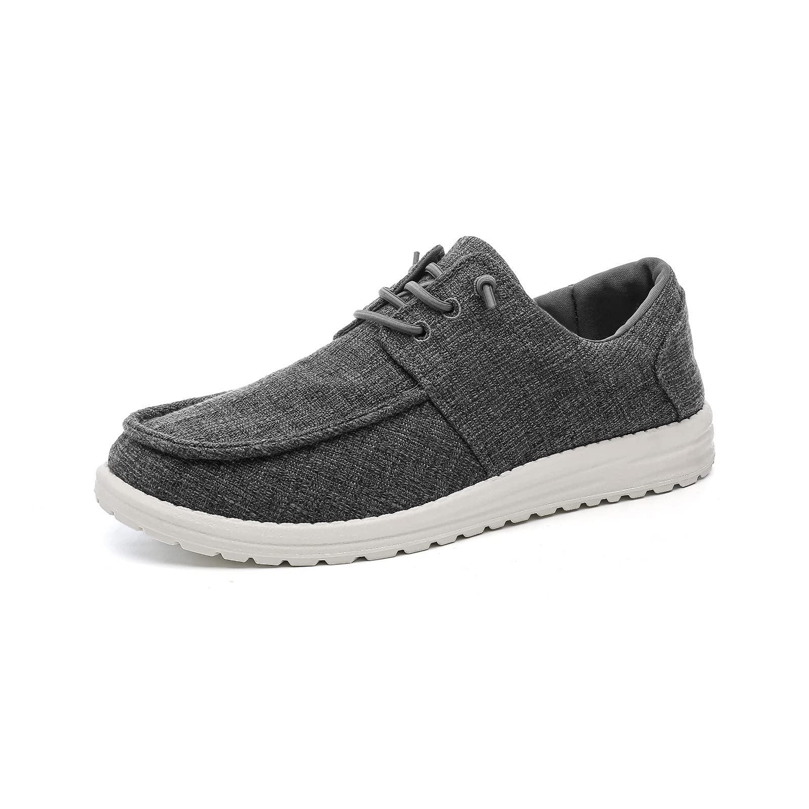 Betrue Men's Lightweight Soft Deck Shoes - Breathable Cotton Canvas Loafers for Men | Comfortable Slip-On Boat Shoes for Casual Wear, Walking, Travel & Beach Outings