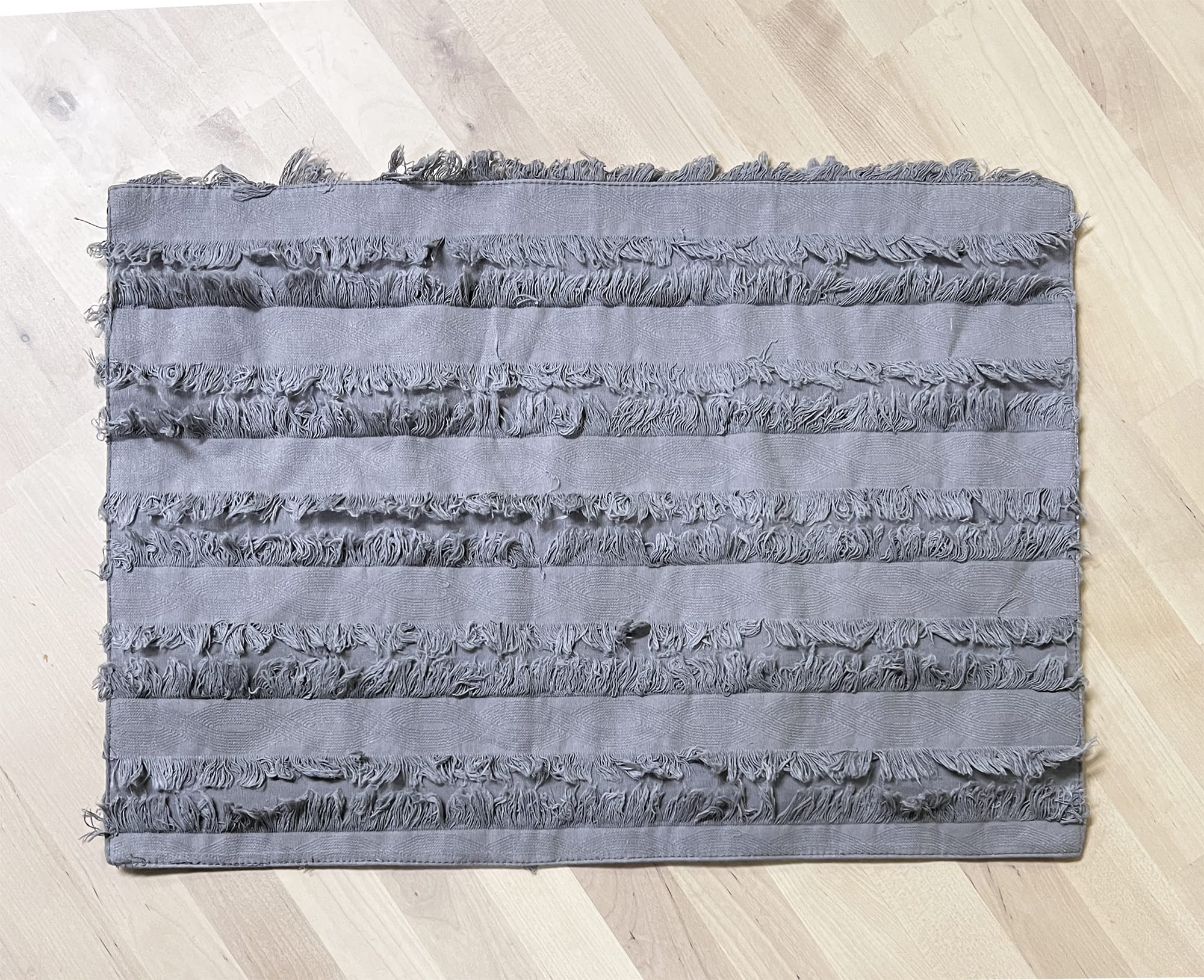 Modern Fringe Stripe Cotton Table Placemats 13