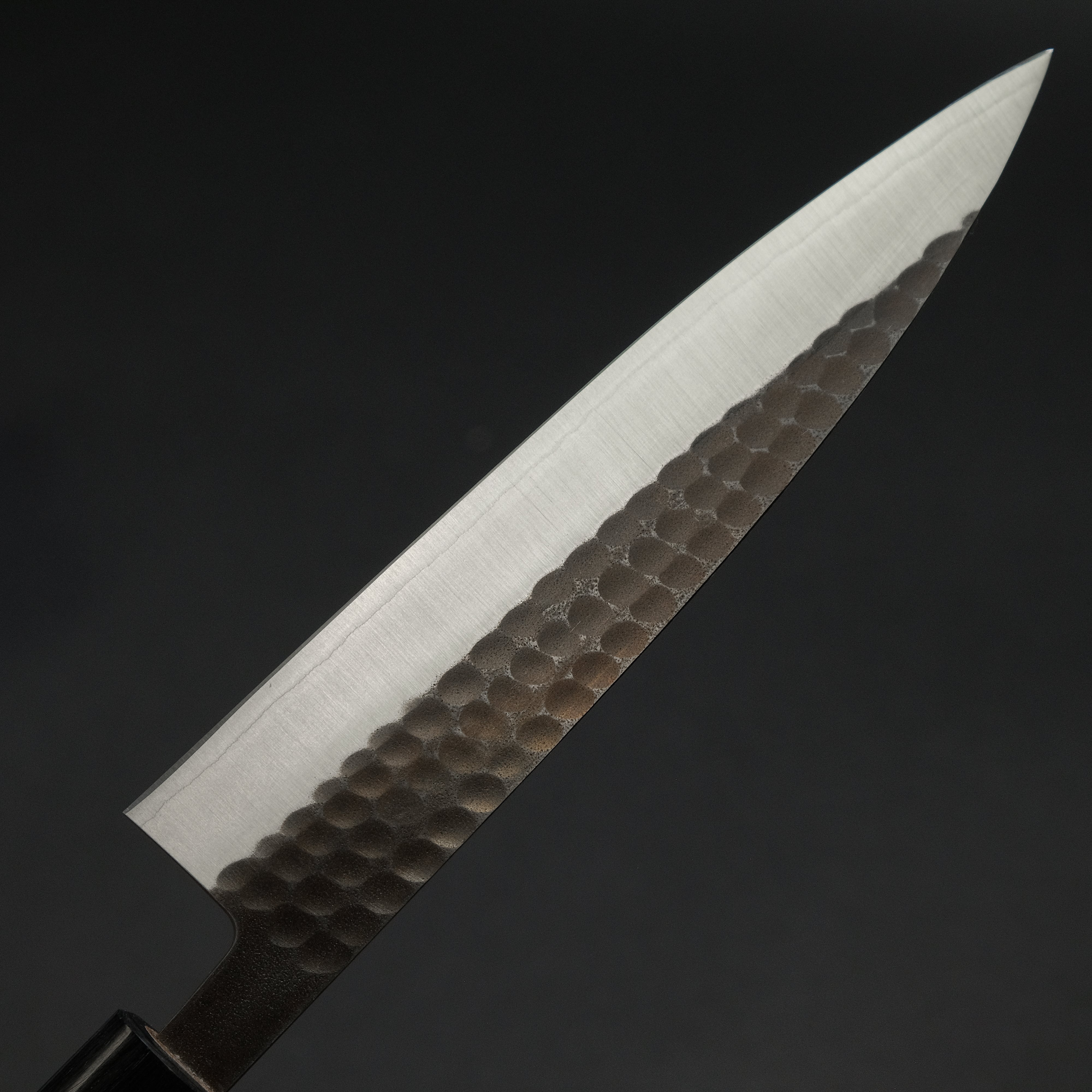 Ohishi Blue #2 Kurouchi Tsuchime Hiraki 165mm Japanese Kitchen Knife with Rosewood Handle - Perfect for Sushi, Sashimi & Precision Cutting