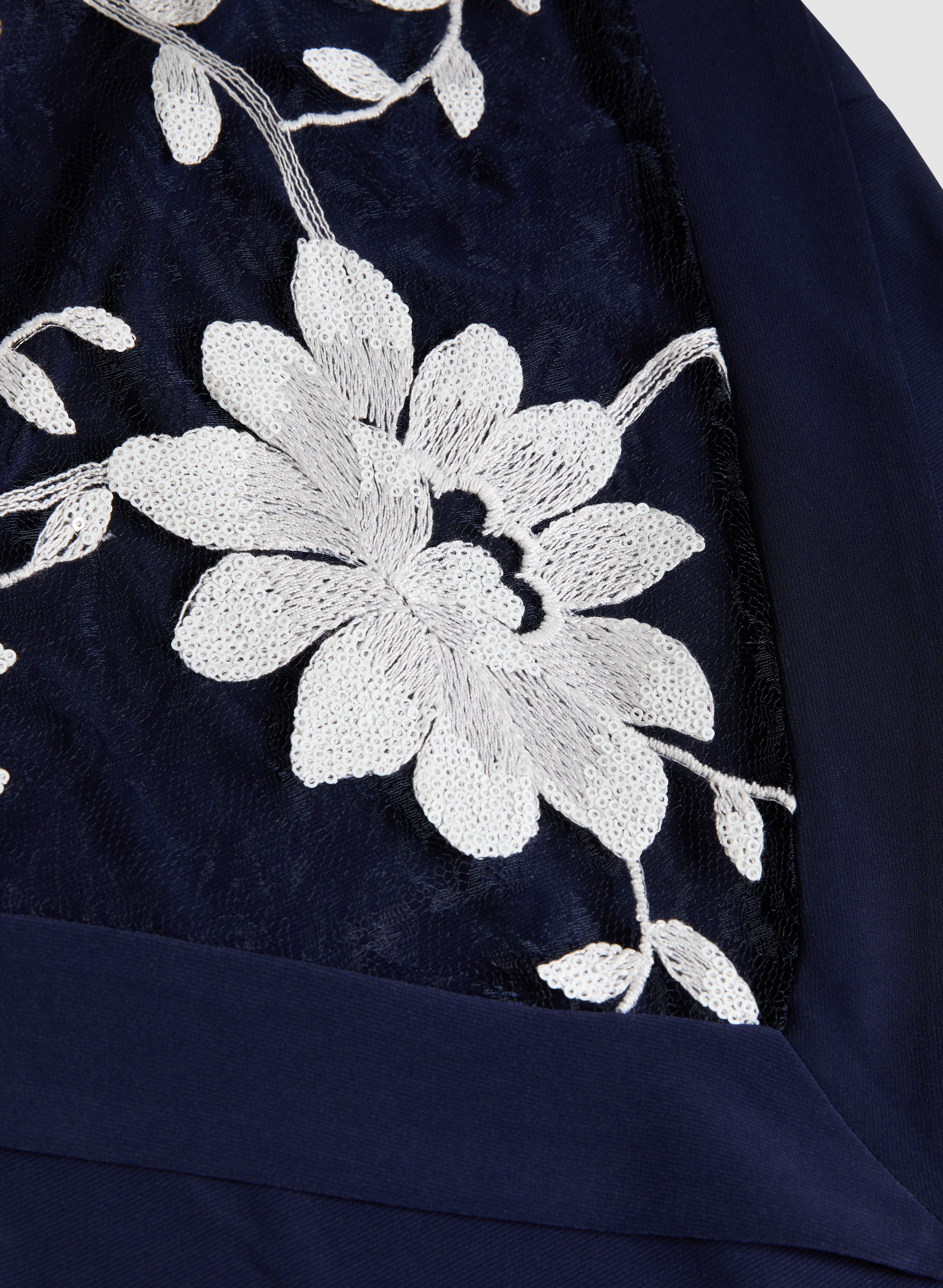 Elegant Floral Capelet Sheath Dress for Women - Perfect for Weddings, Parties & Special Occasions