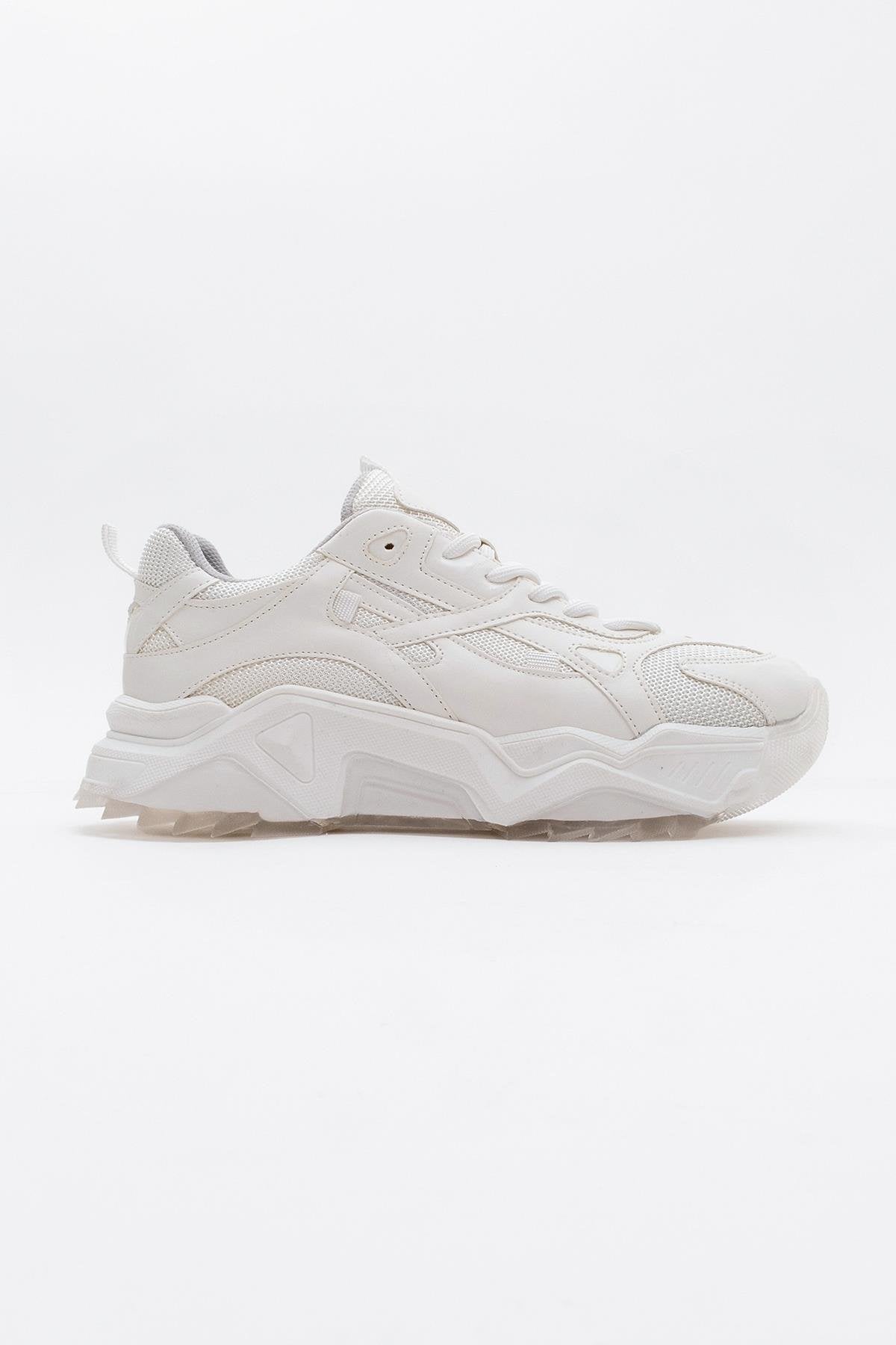 Loretta Women's White Platform Sneakers - Fashion Chunky Sneakers for Women, Comfortable Casual Walking Shoes, Perfect for Streetwear, Workout & Everyday Outfits