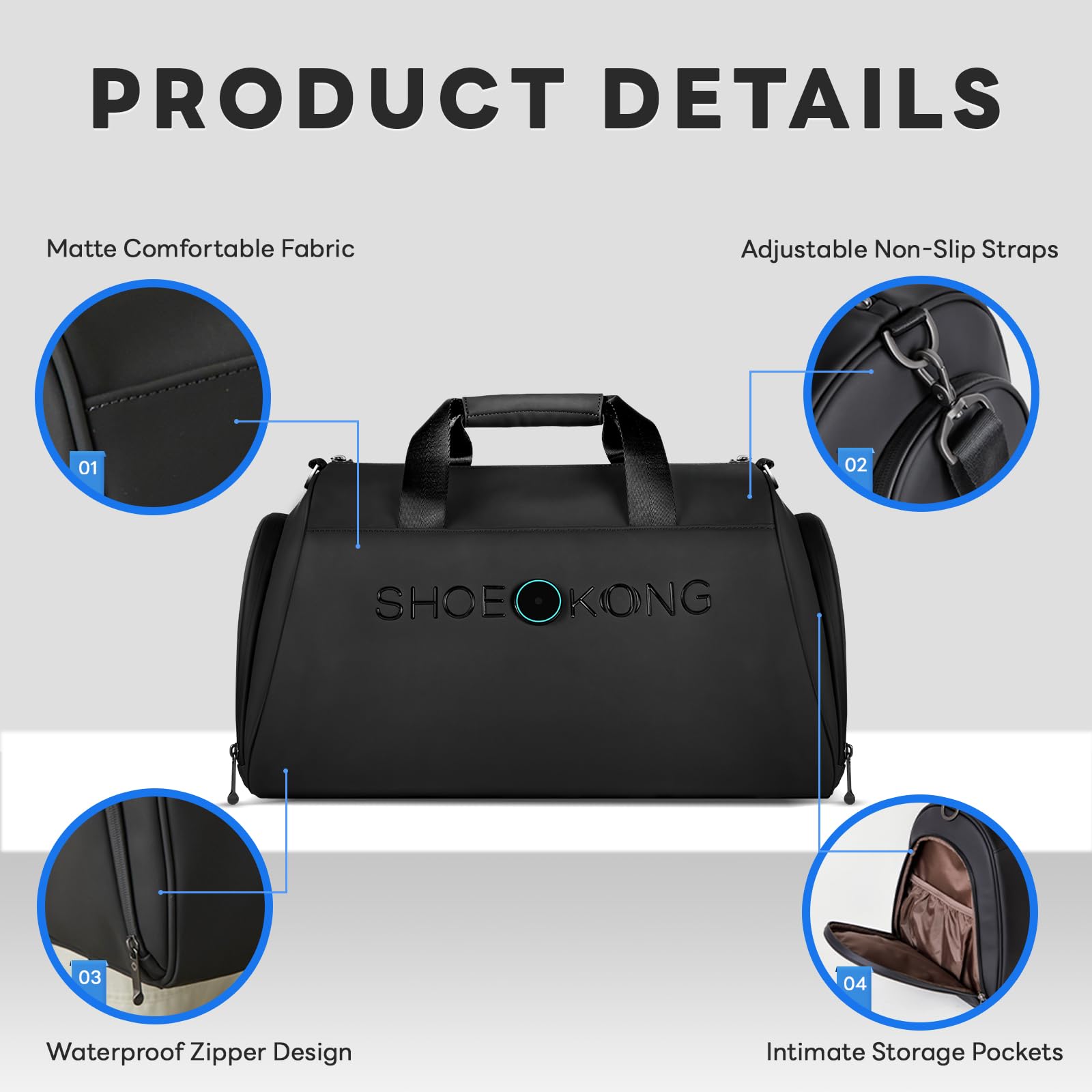 **21L Smart Sports Gym Bag for Men & Women - Waterproof Wet Pocket & Shoe Compartment - Durable Duffel Bag for Travel, Workout, Swimming & Fitness (Black) - Perfect for Gym, Yoga & Weekend Getaways**