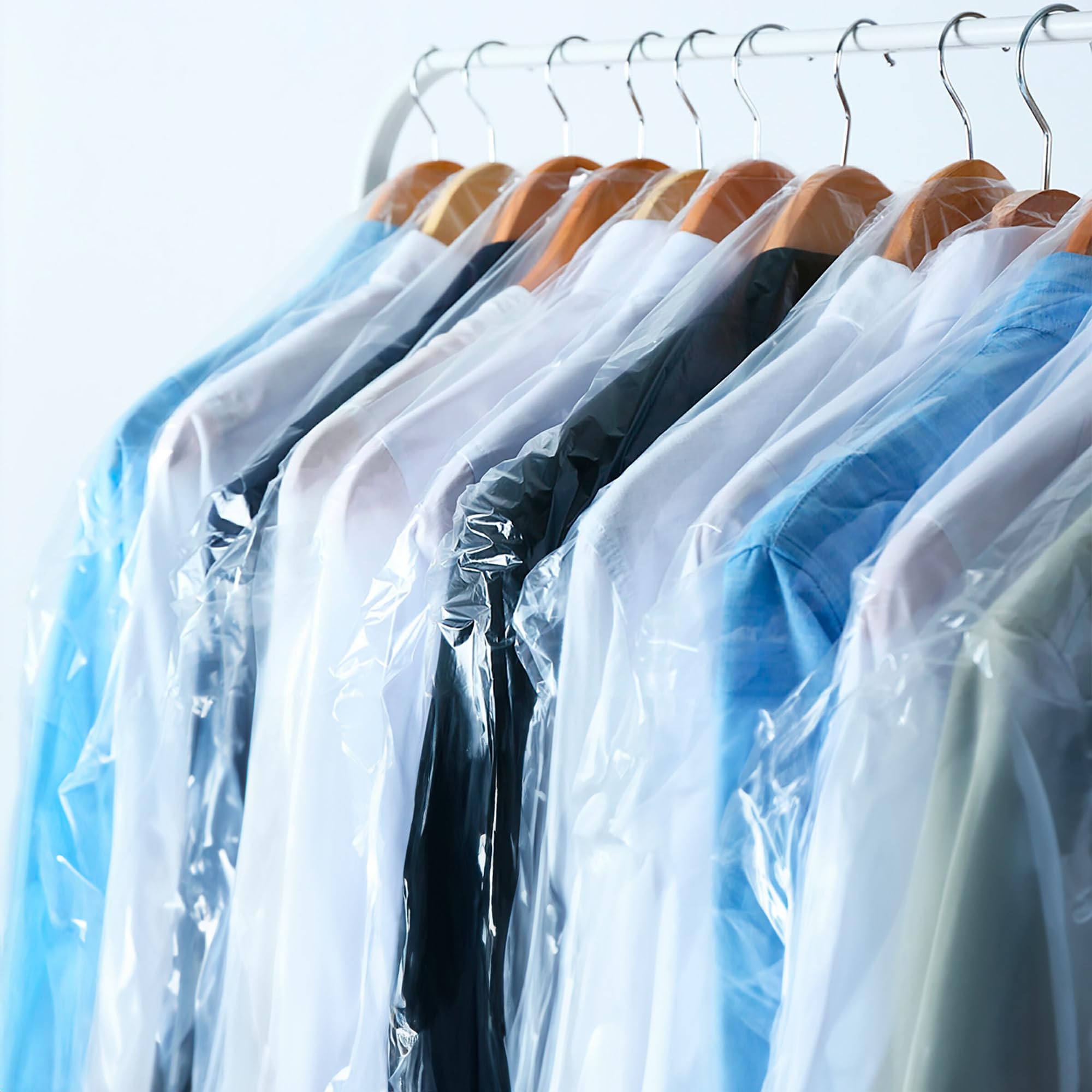 663 Clear Plastic Garment Bags for Hanging Clothes - 21