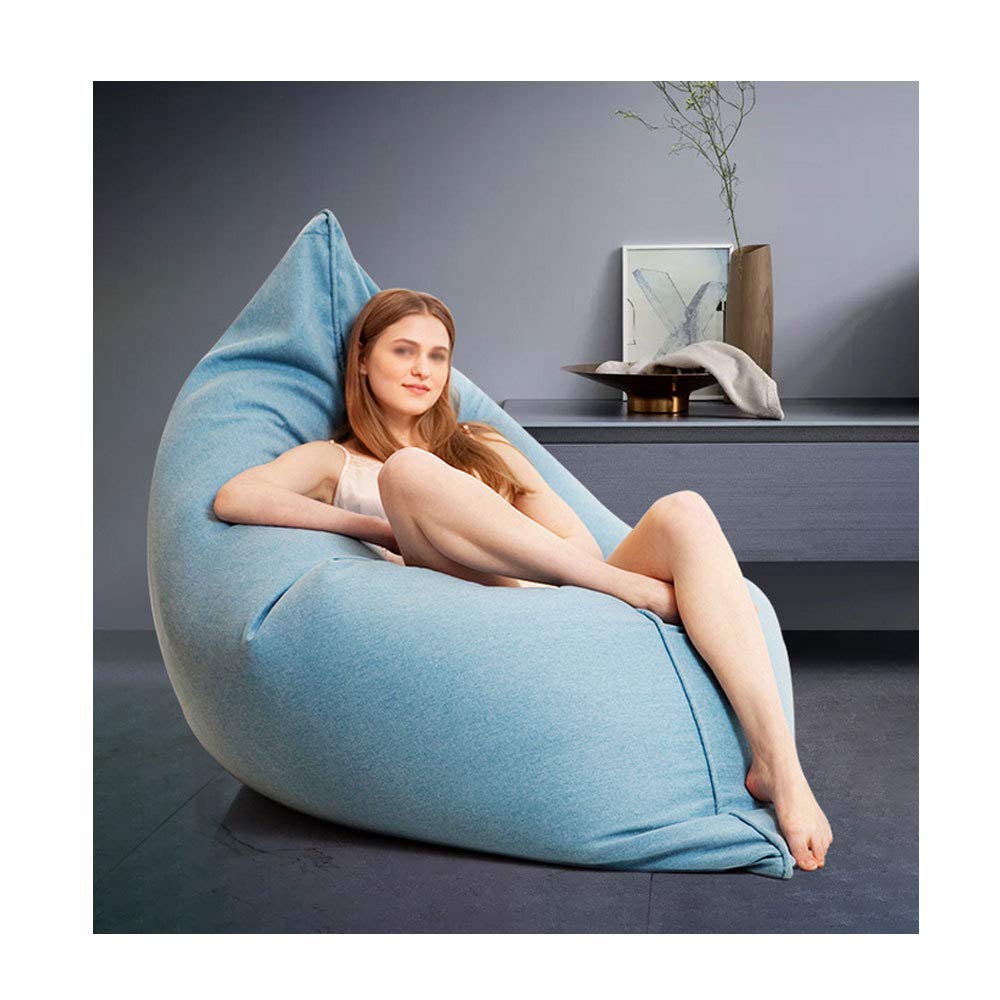 TOY Classic Bean Bag Chair Cover - Waterproof Sofa Cover for Adults & Kids, Lazy Lounger Storage Chair (140x100cm) - Perfect for Teens, Dorm Rooms & Game Rooms - Blue