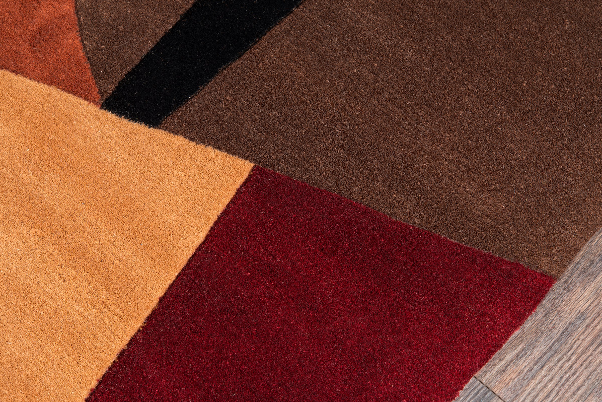 Handmade 100% Wool Momeni New Wave Collection Contemporary Area Rug - 5'3