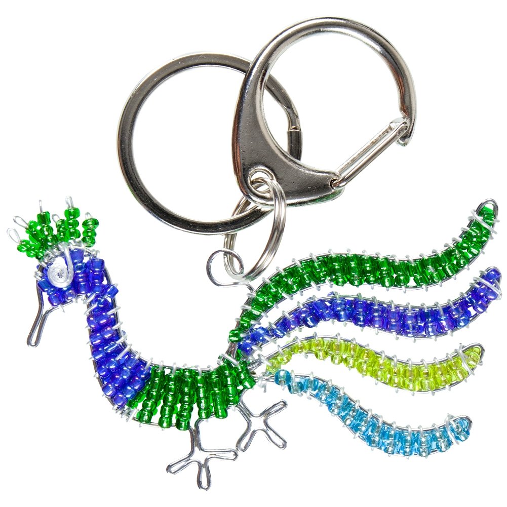 Peacock Beaded Keychain - Elegant Handmade Animal World Jewelry Accessory for Women, Gifts, and Purse Decor | Perfect for Keyrings, Bags, and Party Favors