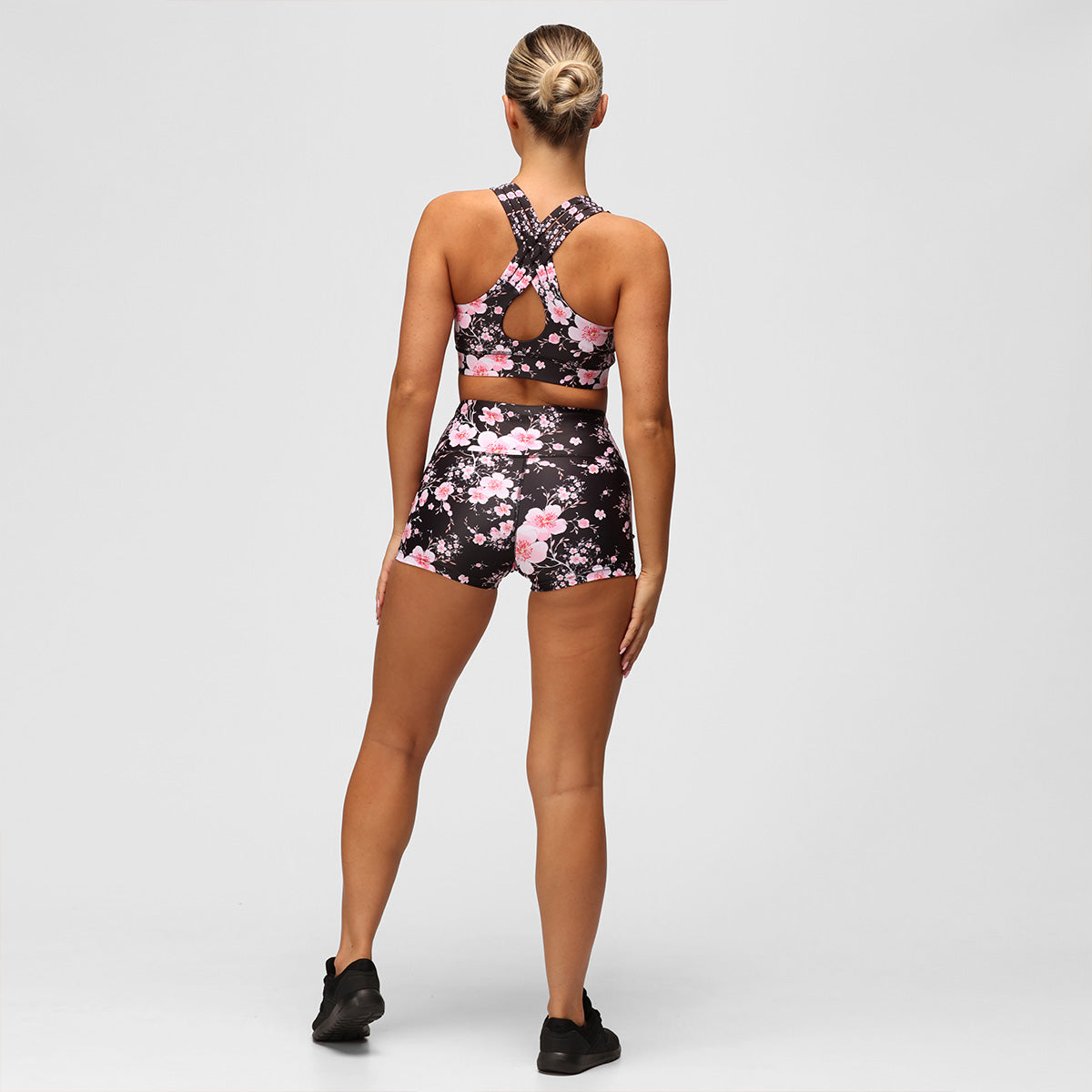 Blossom Noir Tiki Booty Shorts - Sexy High Waist Bikini Bottoms for Women | Perfect for Beach, Pool Party & Summer Vacation