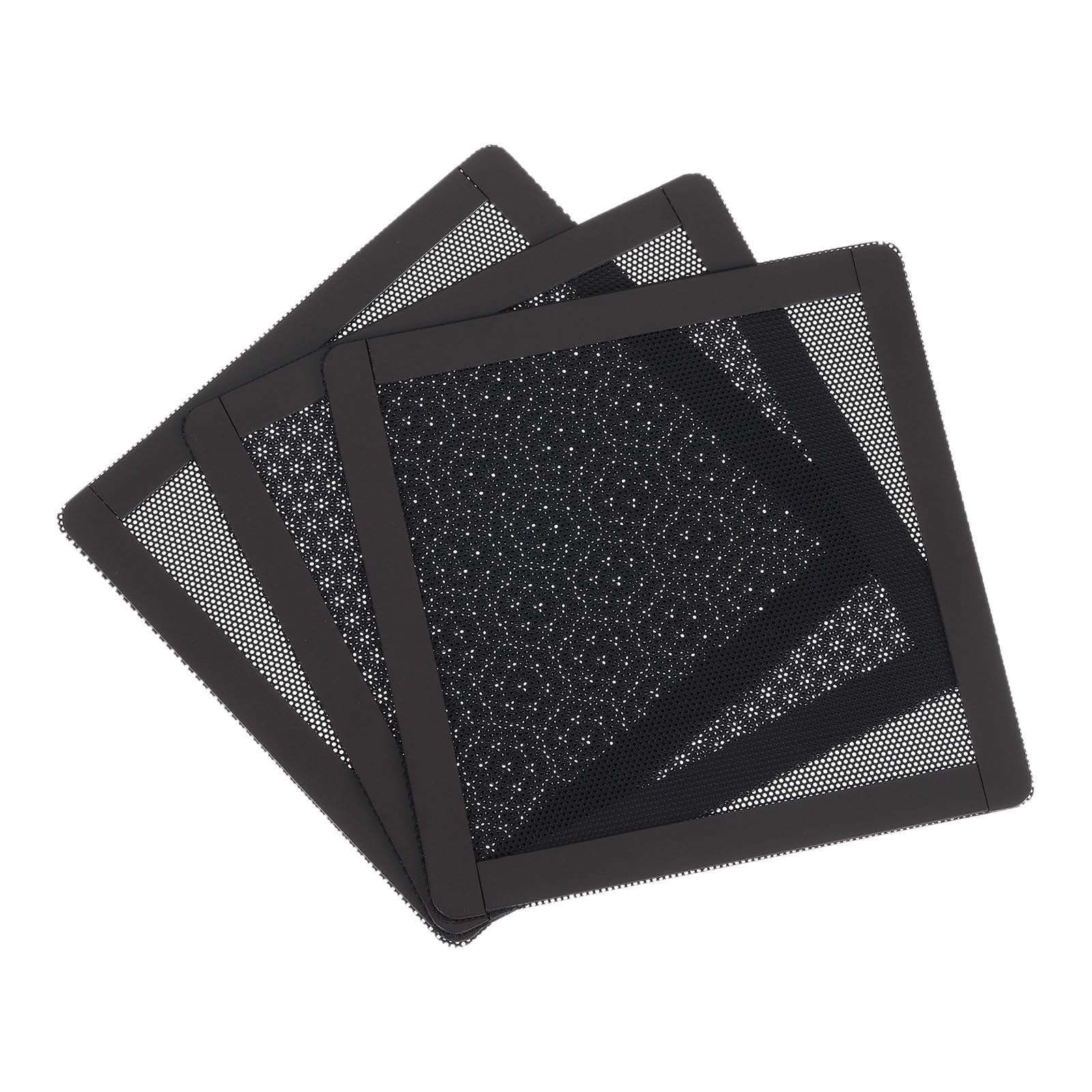 MECCANIXITY 3PCS 120x120mm Magnetic PC Dust Filter - Black PVC Computer Case Cooler Dustproof Mesh Cover Fan Grills for Computer Chassis & Speakers | Perfect for Gaming PC, Workstation & Home Office Setup