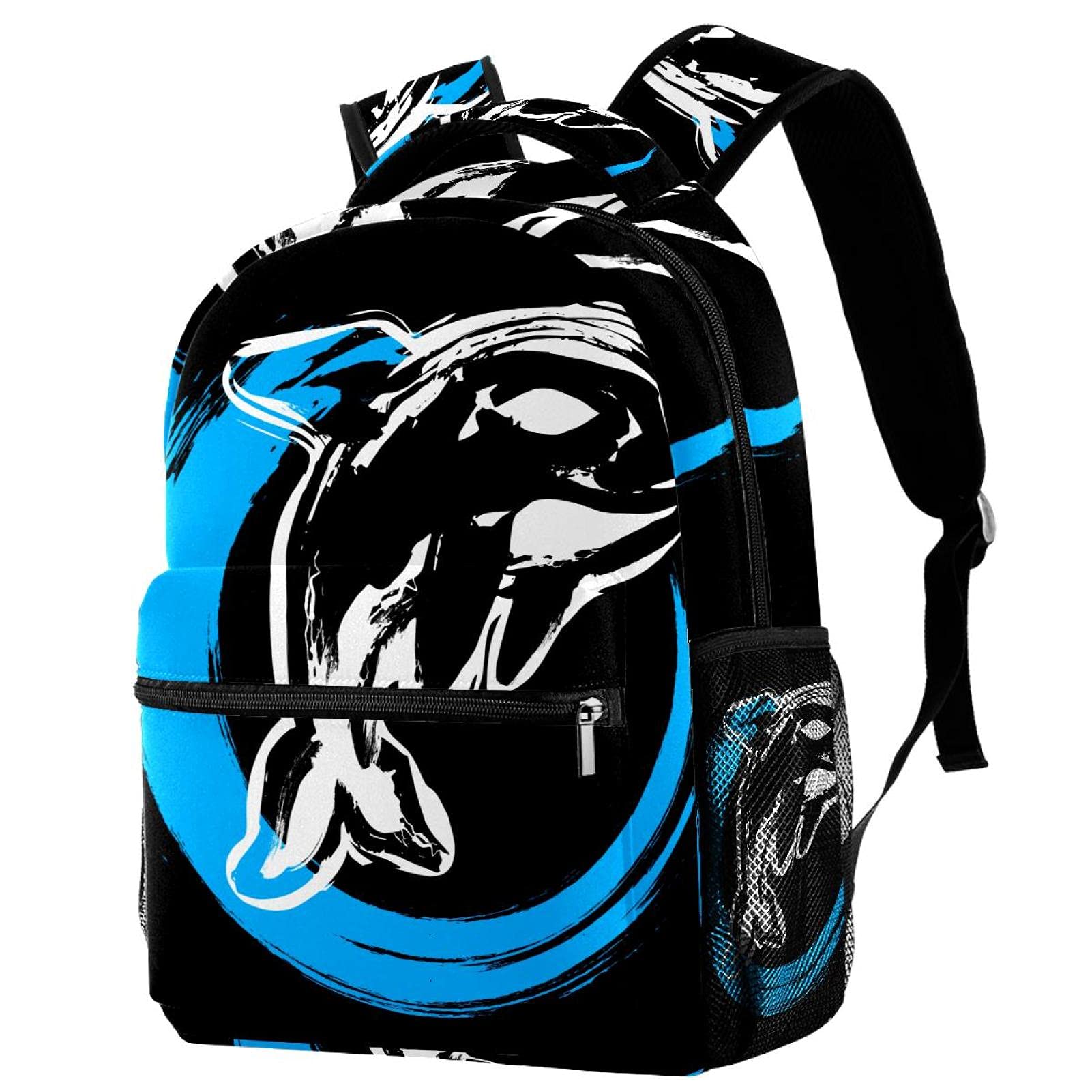 Best School Laptop Backpacks for Kids - Medium Size Black Killer Whale Orca Design - Durable Travel Backpack for Boys & Girls - Perfect for School, College & Outdoor Adventures