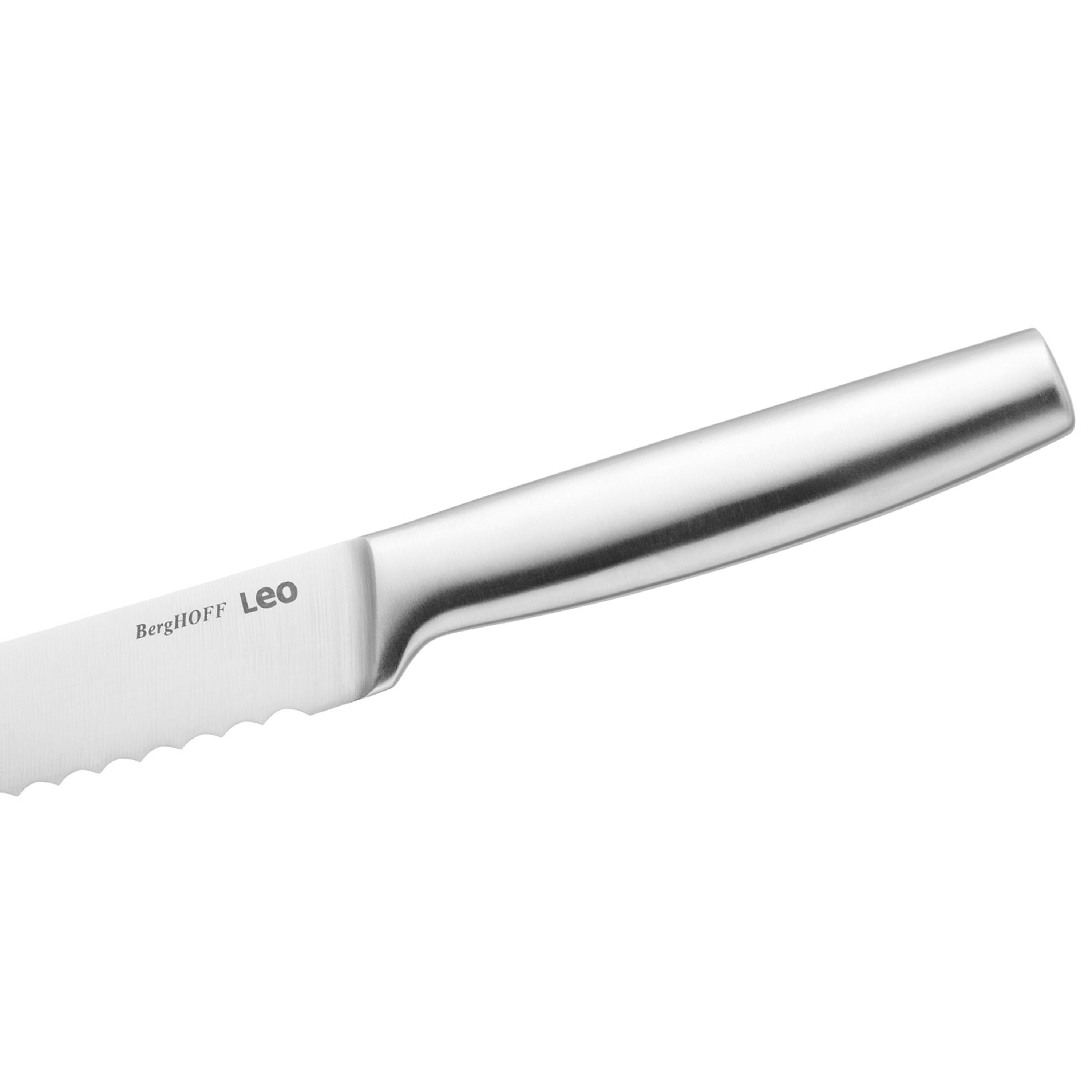BergHOFF Leo Legacy 8-Inch Stainless Steel Bread Knife - Professional Serrated Edge for Slicing Bread, Cakes & Pastries - Perfect for Bakeries, Kitchens & Home Use