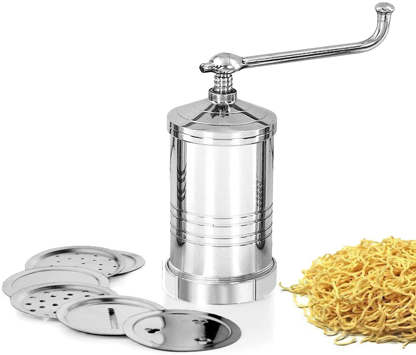 Stainless Steel Chakli Maker Machine for Indian Snacks - Sev, Gathiya, Noodles | Hand Press Snack Maker for Diwali, Parties & Homemade Treats