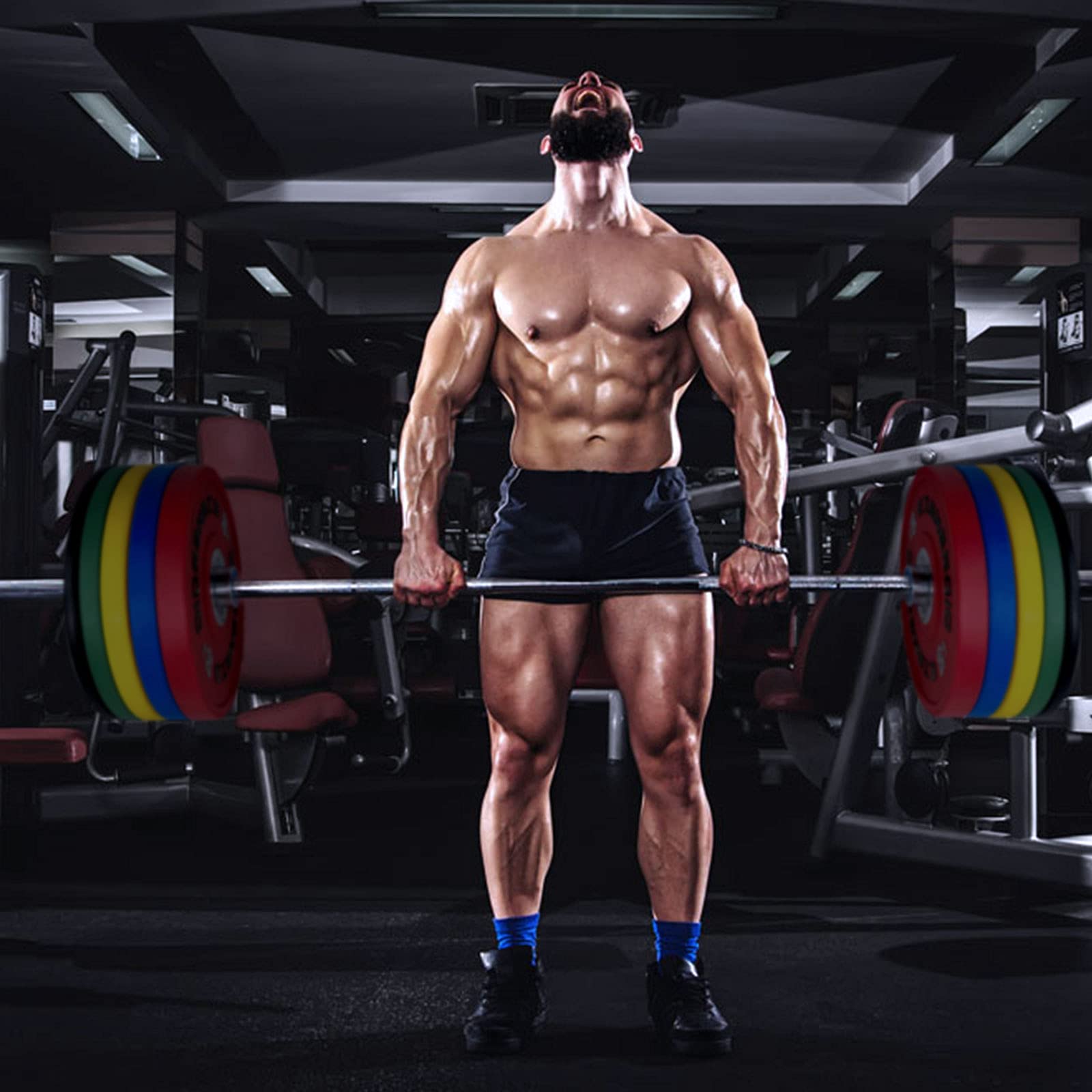 10LB-55LB Odorless Olympic Bumper Plates with 2