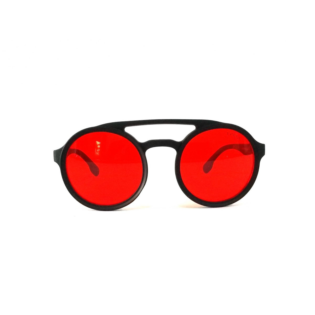 Stylish Red Lens Round Sunglasses for Men & Women - UV Protection Fashion Accessories for Beach, Driving & Outdoor Activities