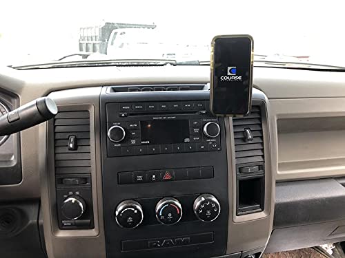 Course Motorsports DirectFit Magnetic Phone Mount & Car Phone Holder for Dodge Ram 1500 (2009-2012) 2500/3500/4500/5500 (2010-2012) - Right Side Magnetic Charging Head - Secure Hands-Free Driving & Easy Navigation Access