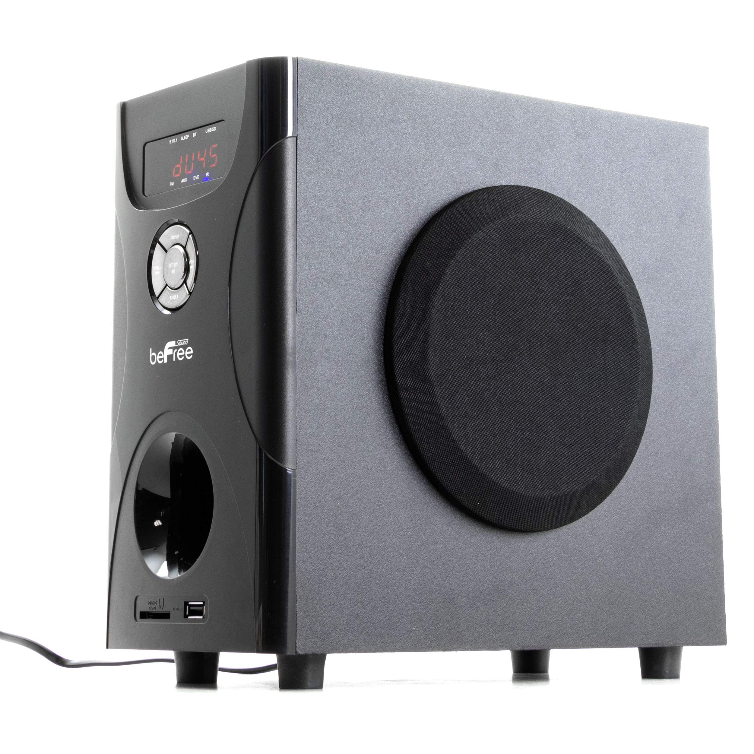 beFree Sound 5.1 Channel Surround Sound Bluetooth Speaker System - Wireless Home Theater Audio for Movies, Music & Gaming - Black