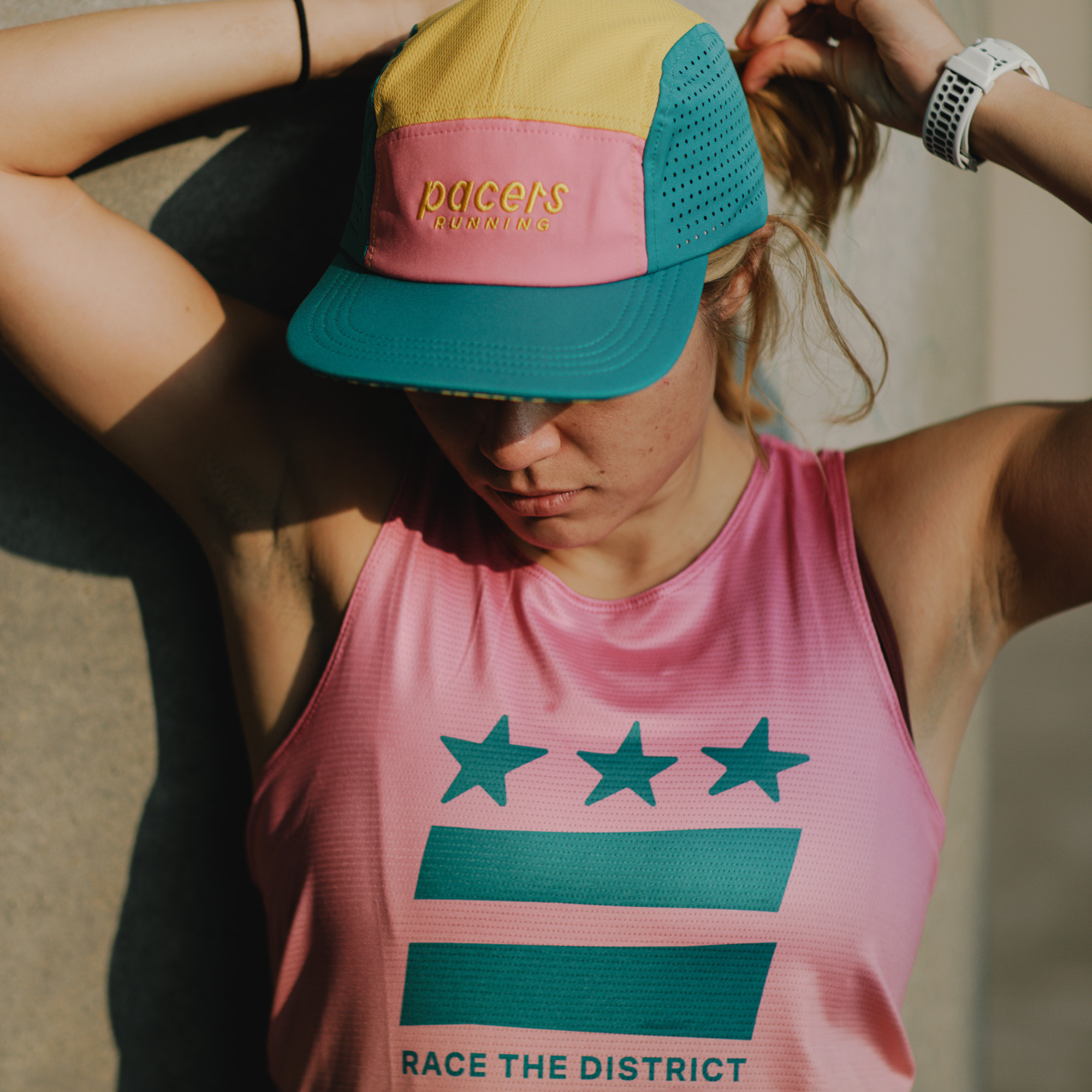 2:02 Women's Sunset DC Half Singlet - Lightweight Running Tank Top for Women - Breathable Athletic Workout Shirt - Perfect for Jogging, Gym & Outdoor Sports