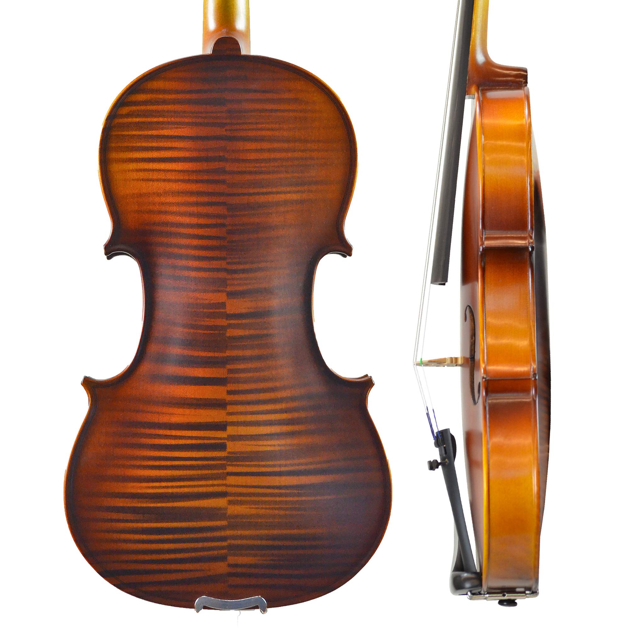 Bunnel G1 3/4 Size Violin Outfit with Carrying Case & Accessories - Solid Maple Wood Body & Ebony Fittings by Kennedy Violins - Perfect for Students, Beginners & Intermediate Players