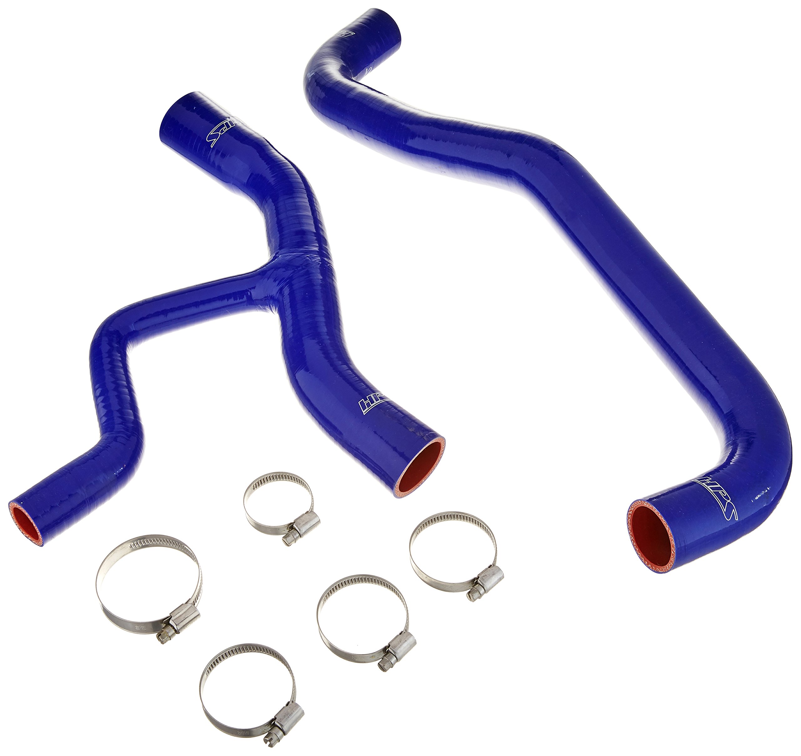 Ford Mustang GT Silicone Radiator Hose Kit - HPS 57-1012-BLUE - High Performance Cooling System Upgrade - Perfect for Street Racing & Engine Modifications