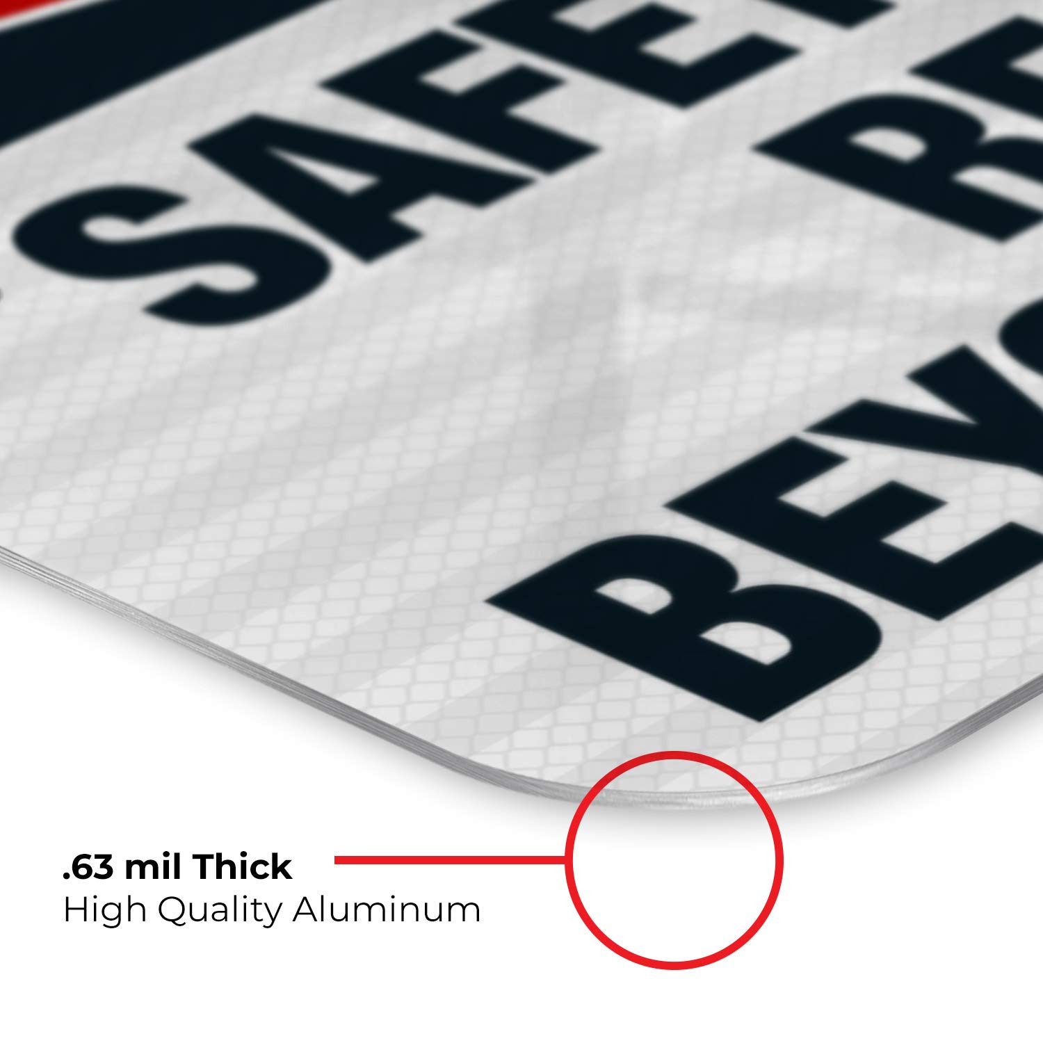 Danger Safety Glasses Required Beyond This Point Sign - OSHA Compliant 12x18 Inch Aluminum Safety Sign with 3M EGP Reflective Coating, Fade Resistant for Indoor & Outdoor Use - Made in USA | Perfect for Construction Sites, Factories, and Hazardous Work Areas