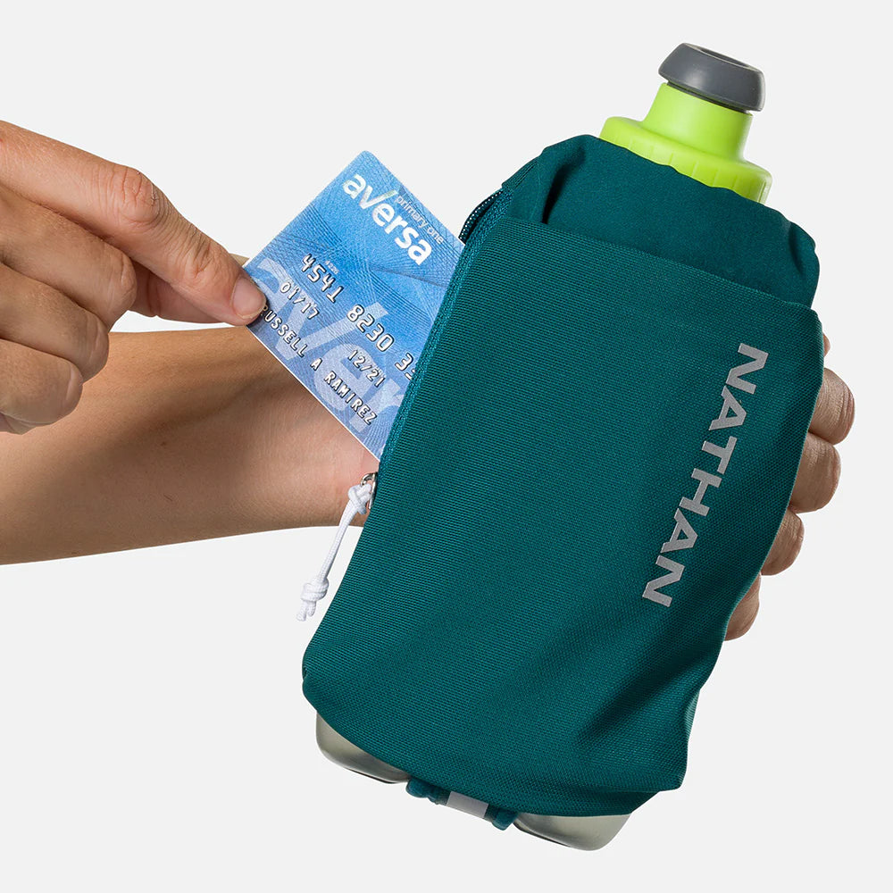 SpeedDraw 2 Insulated Stainless Steel Flask 18oz (Deep Teal/Reflective Silver) - Leakproof Travel Water Bottle for Hiking, Camping & Outdoor Adventures