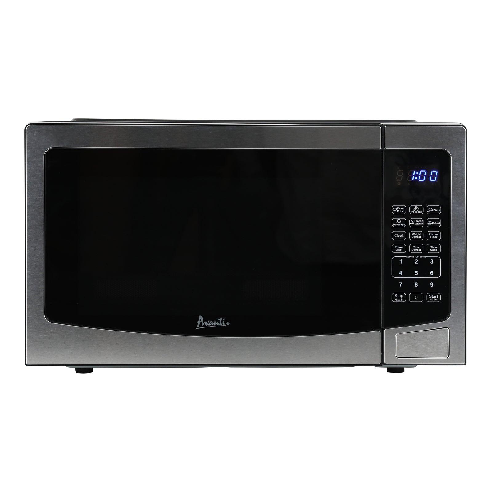 Avanti MT115V1B 1.1 Cu. Ft. Compact Microwave Oven - Black Countertop Microwave with 1100W Power for Small Kitchens, Dorms & Offices | Fast Heating & Defrosting
