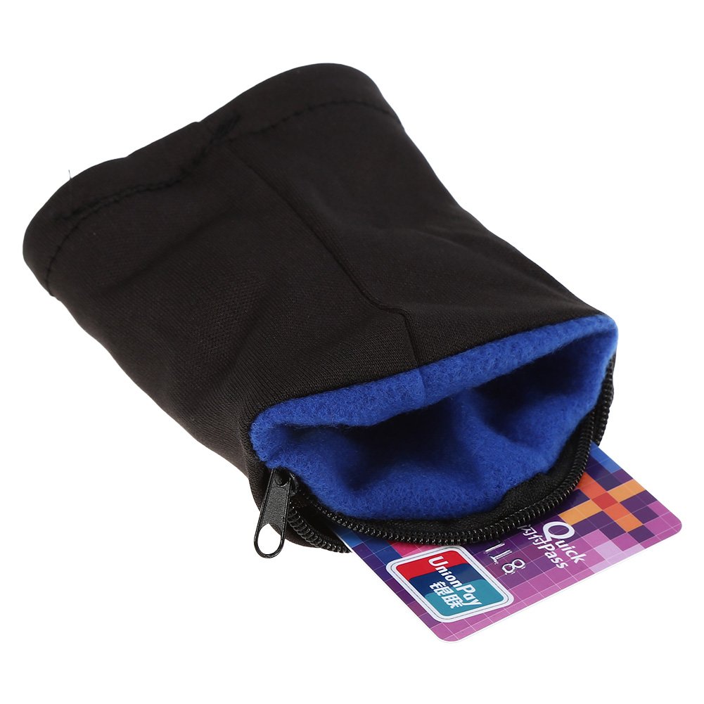 Alomejor Sports Wrist Wallet with Zipper - Waterproof Sweatband for Running, Cycling & Outdoor Activities - Secure Key, Money & Card Holder (Blue) - Perfect for Gym, Travel & Daily Commute