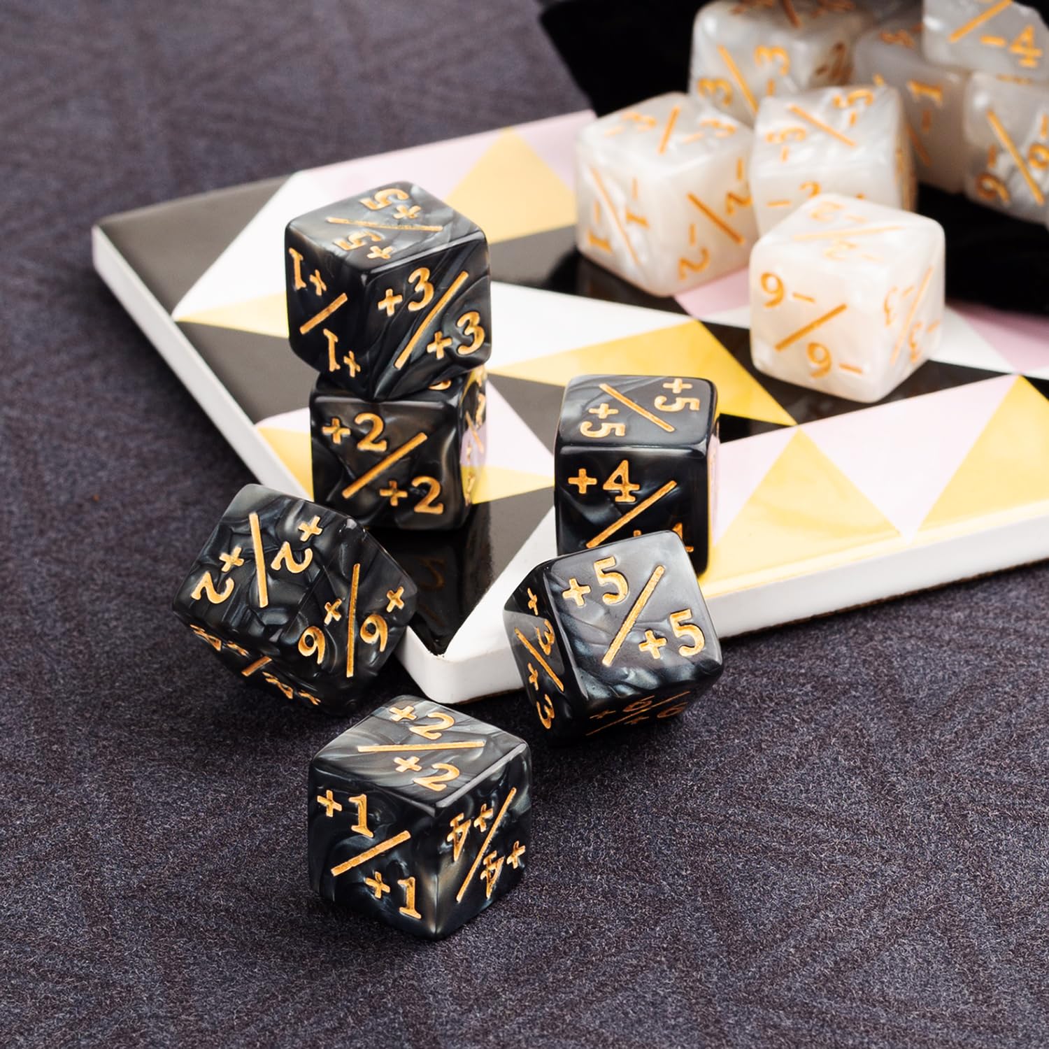 48-Piece MTG Counter Dice Set - +1/+1 Tokens, Life & Negative Counters for Magic: The Gathering TCG | Perfect for Card Game Tournaments & Strategy Sessions