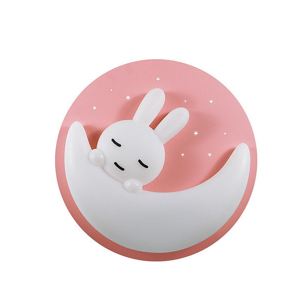 LED Cartoon Rabbit & Cat Design Kids Ceiling Light - Nursery, Bedroom, Playroom Decorative Lighting for Children