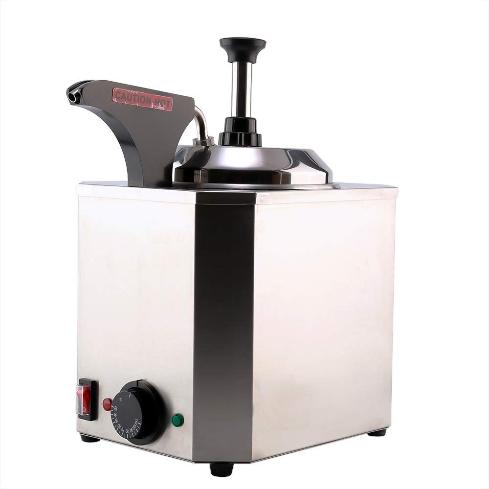 Commercial Li Bai Nacho Cheese Dispenser Machine with Heated Spout Pump - 2.6qt Capacity, Auto Temperature Control for Chocolate, Butter & Cheese - Perfect for Restaurants, Cinemas & Party Catering