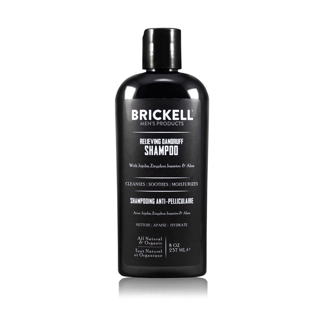 Brickell Men's Anti-Dandruff Shampoo for Dry Scalp & Flakes - Natural Hair Care for Men with Tea Tree Oil & Peppermint - Perfect for Daily Use & Scalp Relief
