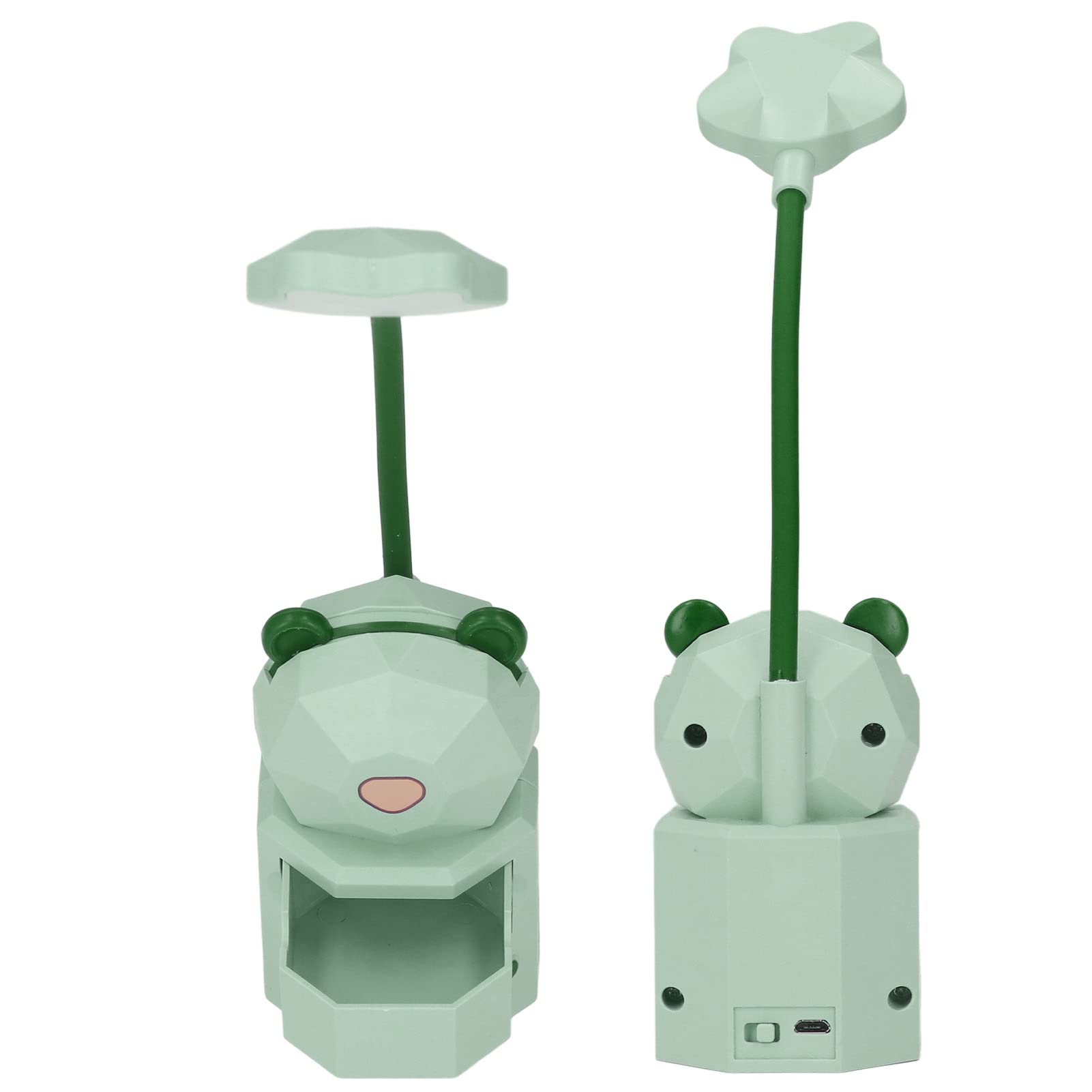 LED Eye Protection Cartoon Table Lamp - Green Night Light for Study Room, Bedroom, Kids Room | Dimmable Reading Light for Homework & Cozy Bedtime