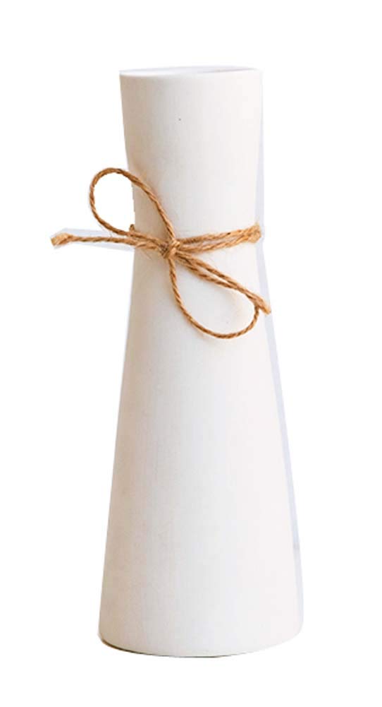 Modern White Decorative Vase - Elegant Home & Office Decor for Living Room, Dining Table, Bookshelf | Perfect for Floral Arrangements, Centerpieces & Interior Design