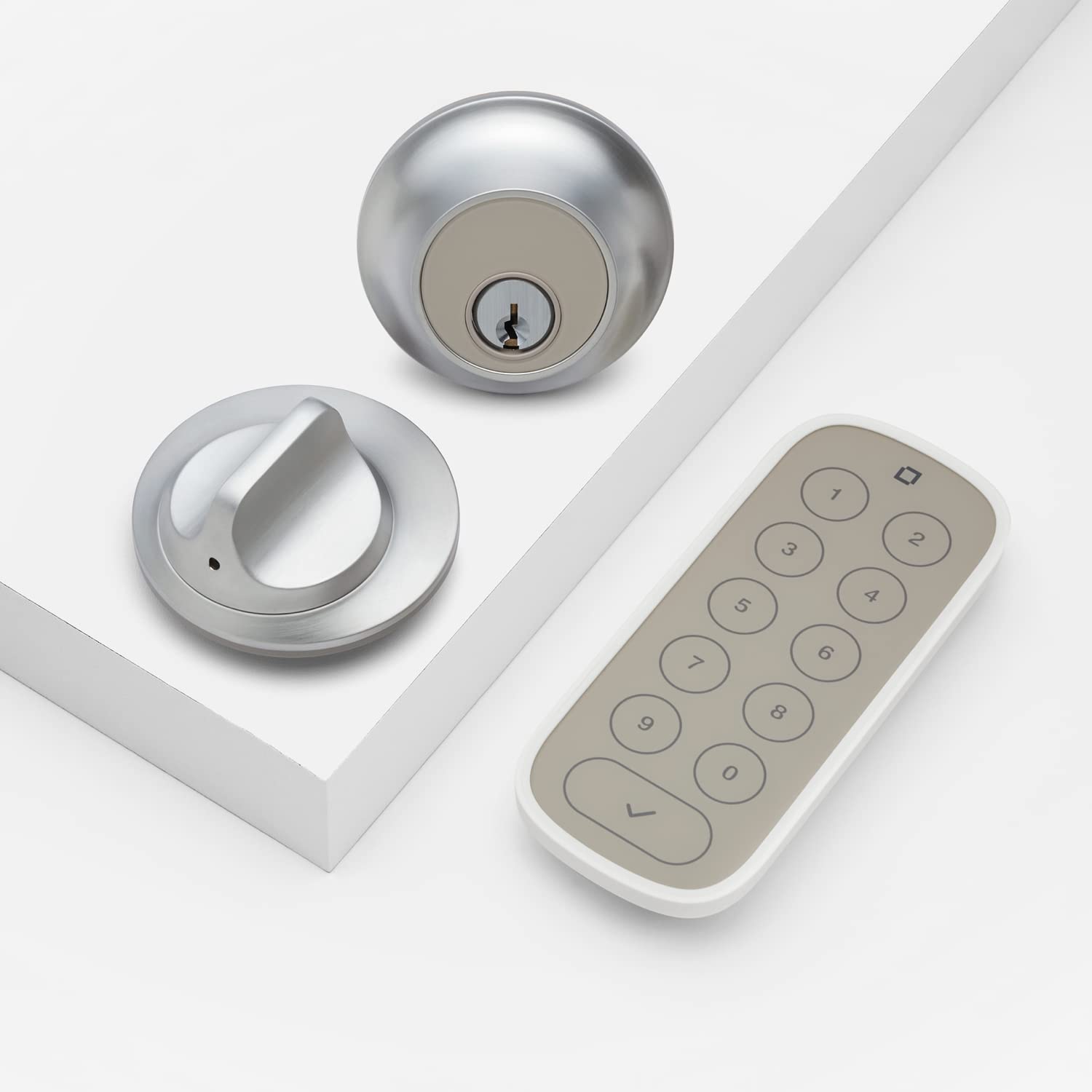 Level Lock Smart Lock - Keyless Entry Deadbolt with Satin Chrome Finish & Level Keypad - Secure Your Home with Touch-Free Access for Front Doors & Apartments