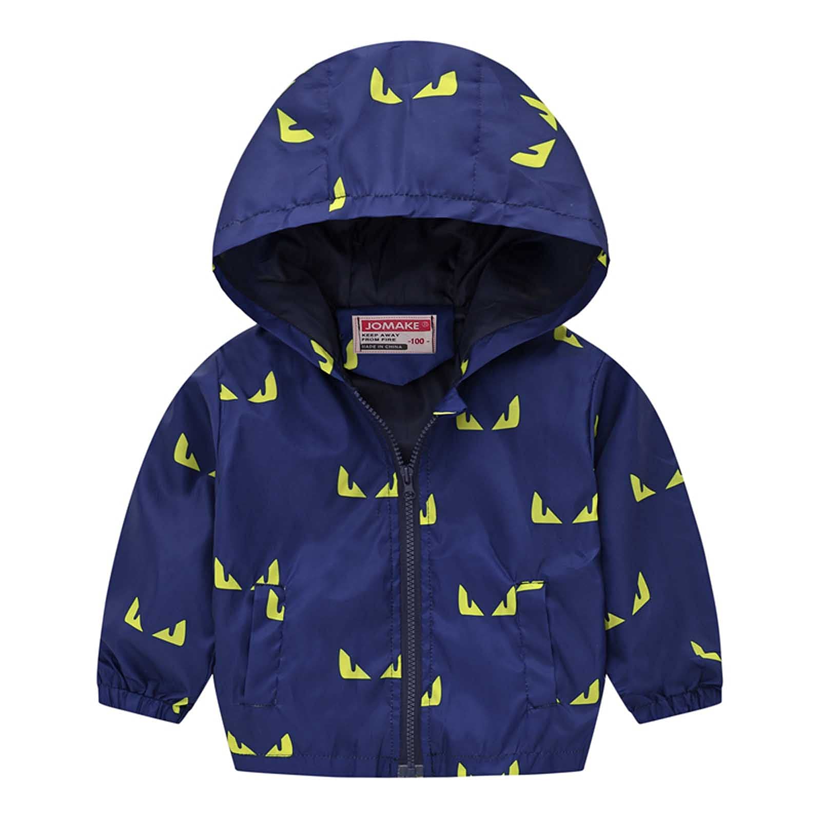 Kids Windproof Zip-Up Hooded Jacket for Boys & Girls - Lightweight Spring & Fall Outerwear for Toddlers & Babies | Perfect for Playground, School & Outdoor Adventures