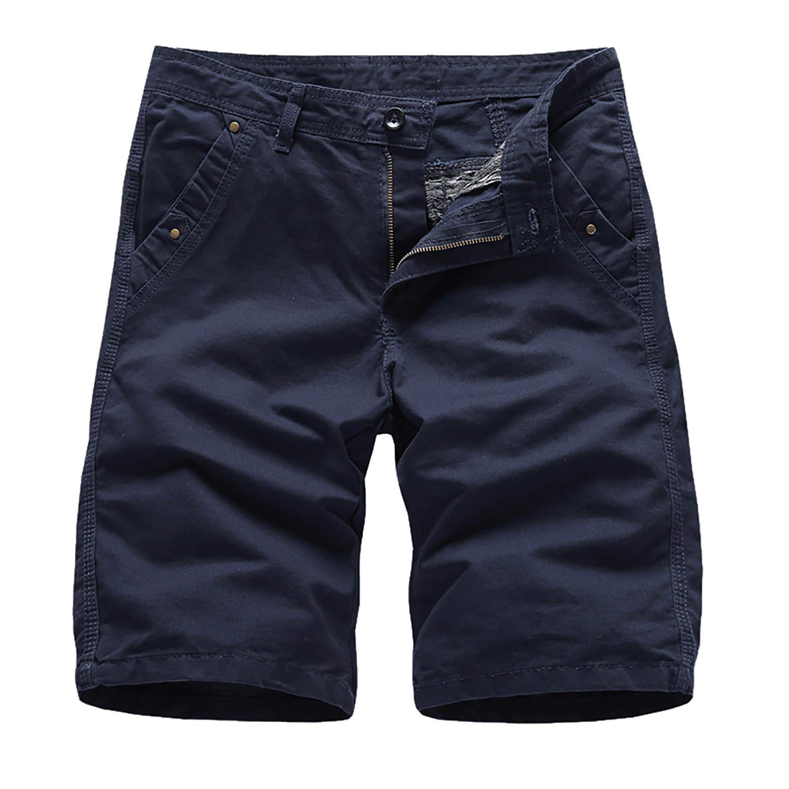 Men's Solid Color Casual Outdoor Overalls - Summer Shorts for Hiking, Travel & Relaxation | Breathable & Comfortable Pants