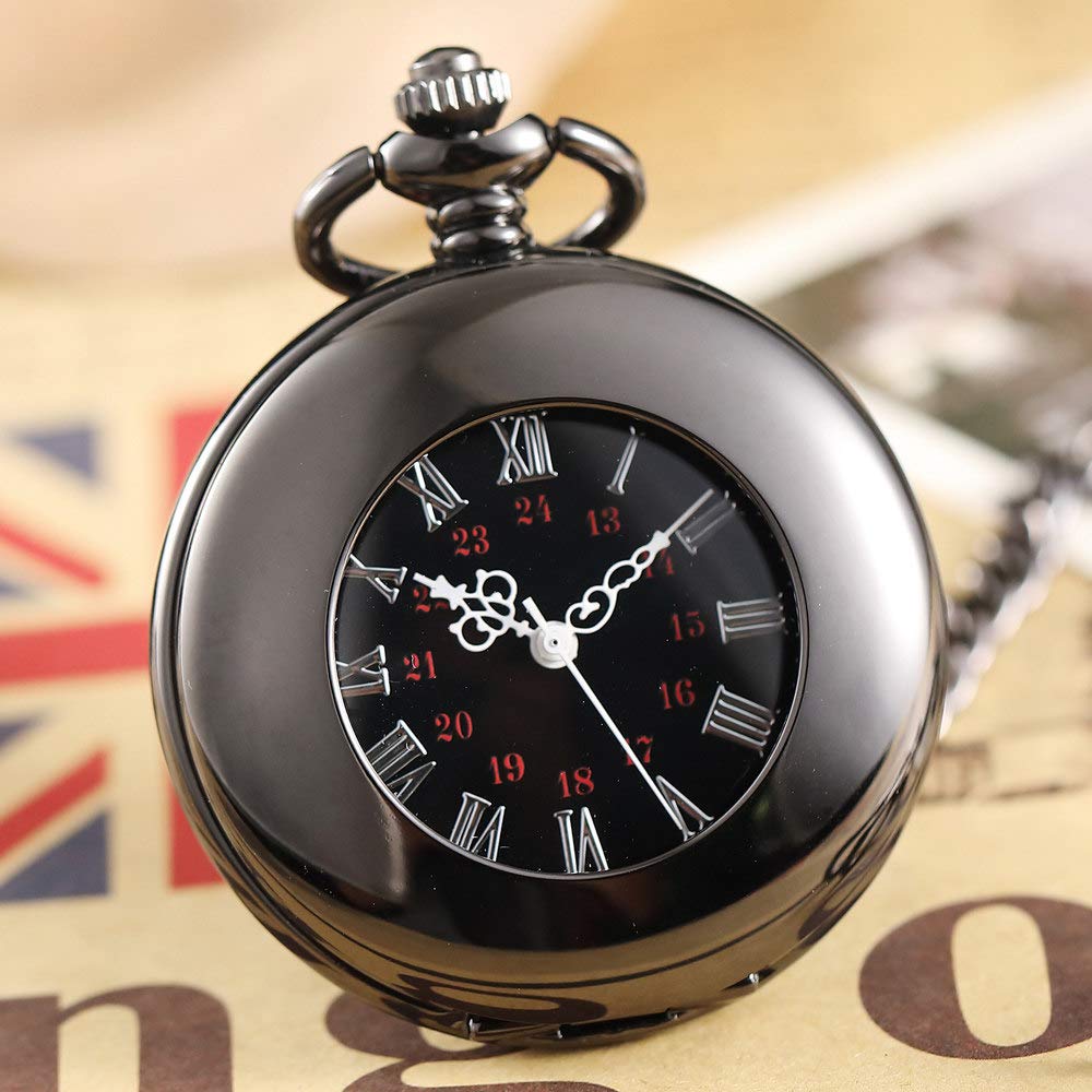 Vintage Mechanical Pocket Watch for Men & Women - Hand Wind Steampunk Necklace Fob Watch with Chain | Perfect for Cosplay, Formal Events & Collector's Display | Fullmetal Alchemist Inspired Timepiece