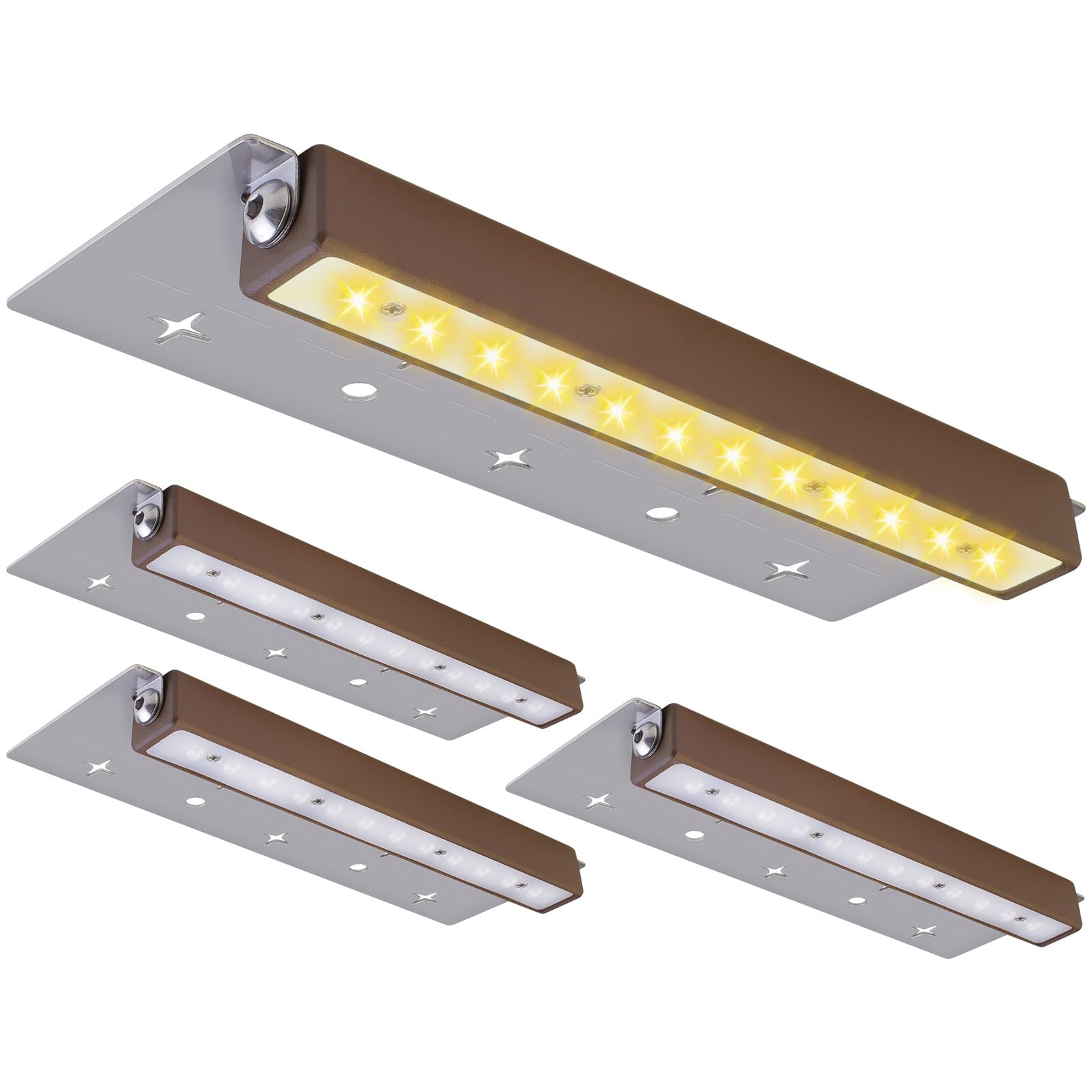 7 Inch LED Hardscape Lighting - 12-36V Low Voltage Outdoor Wall & Step Lights, 2400K Warm Golden Light, IP67 Waterproof Paver Lights (4-Pack) - Perfect for Garden Pathways, Patio Steps, and Landscape Accent Lighting