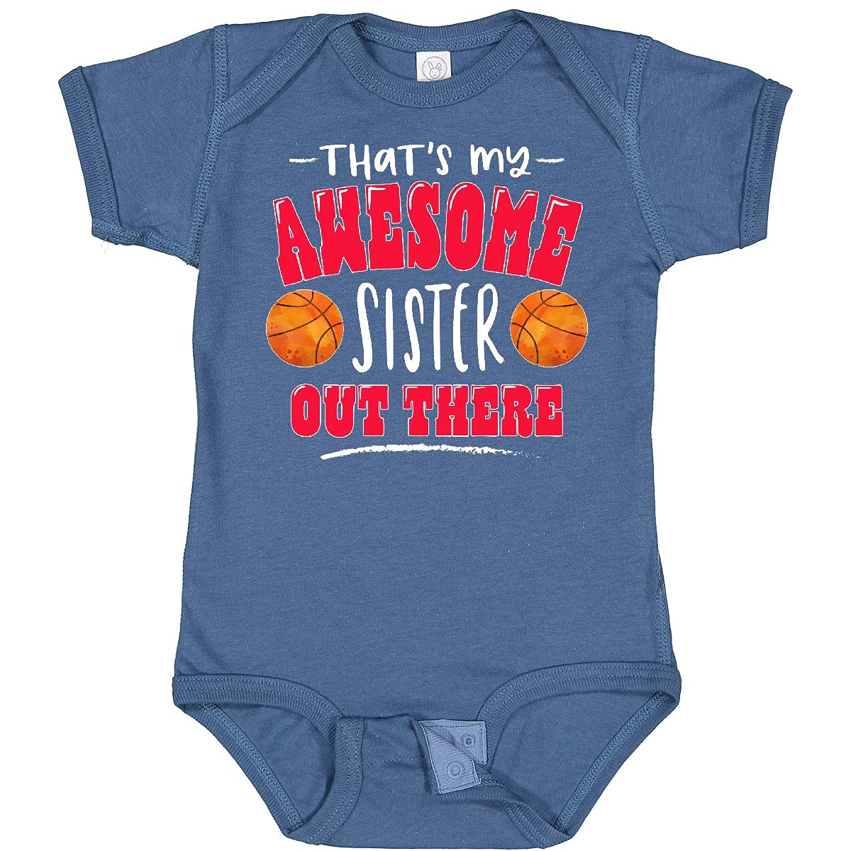 Inktastic Awesome Sister Basketball Baby Bodysuit - Perfect for Game Day