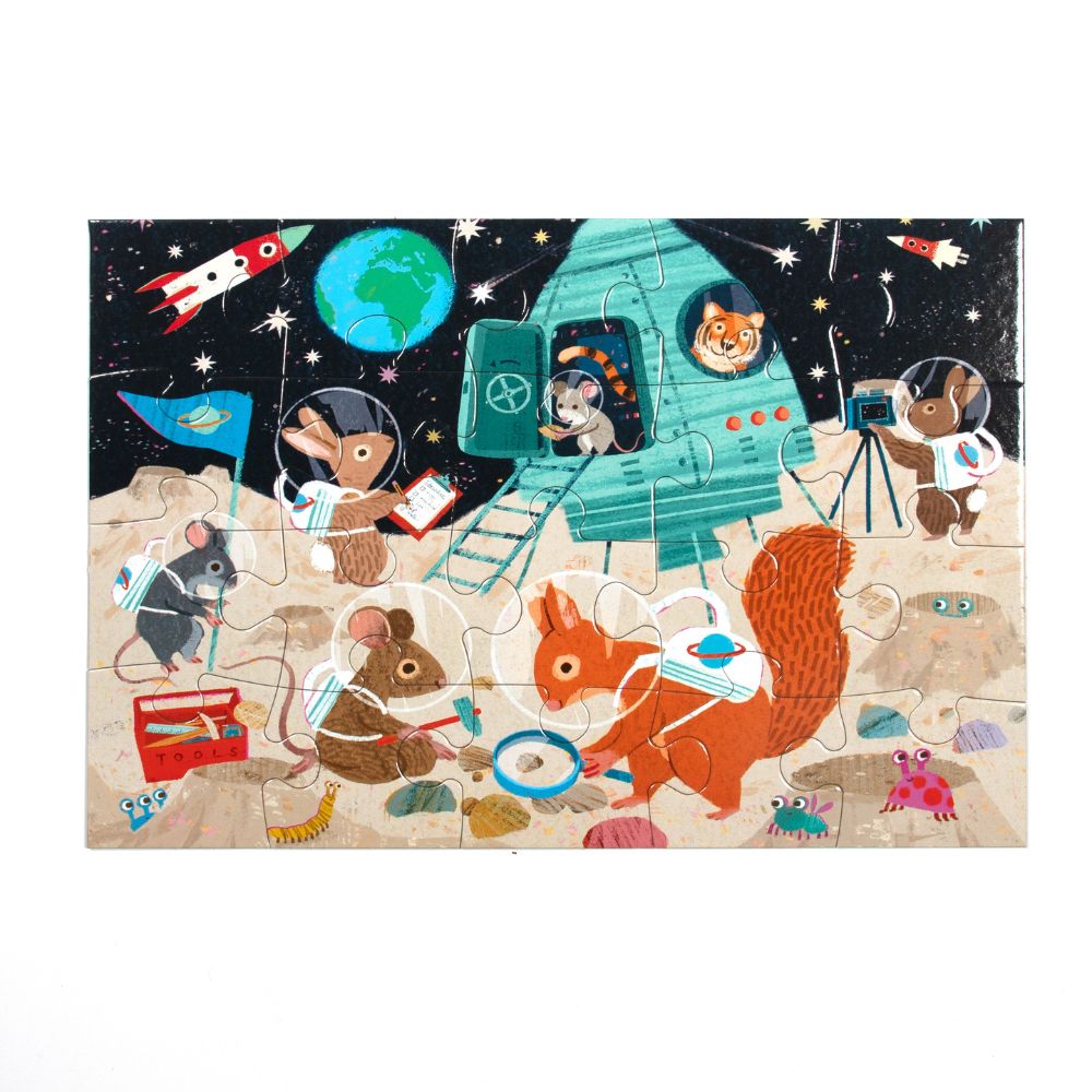 eeBoo Space Exploration 20-Piece Jigsaw Puzzle for Kids - Educational STEM Toy for Learning Planets & Solar System - Perfect for Classroom, Birthday Gifts & Family Game Night
