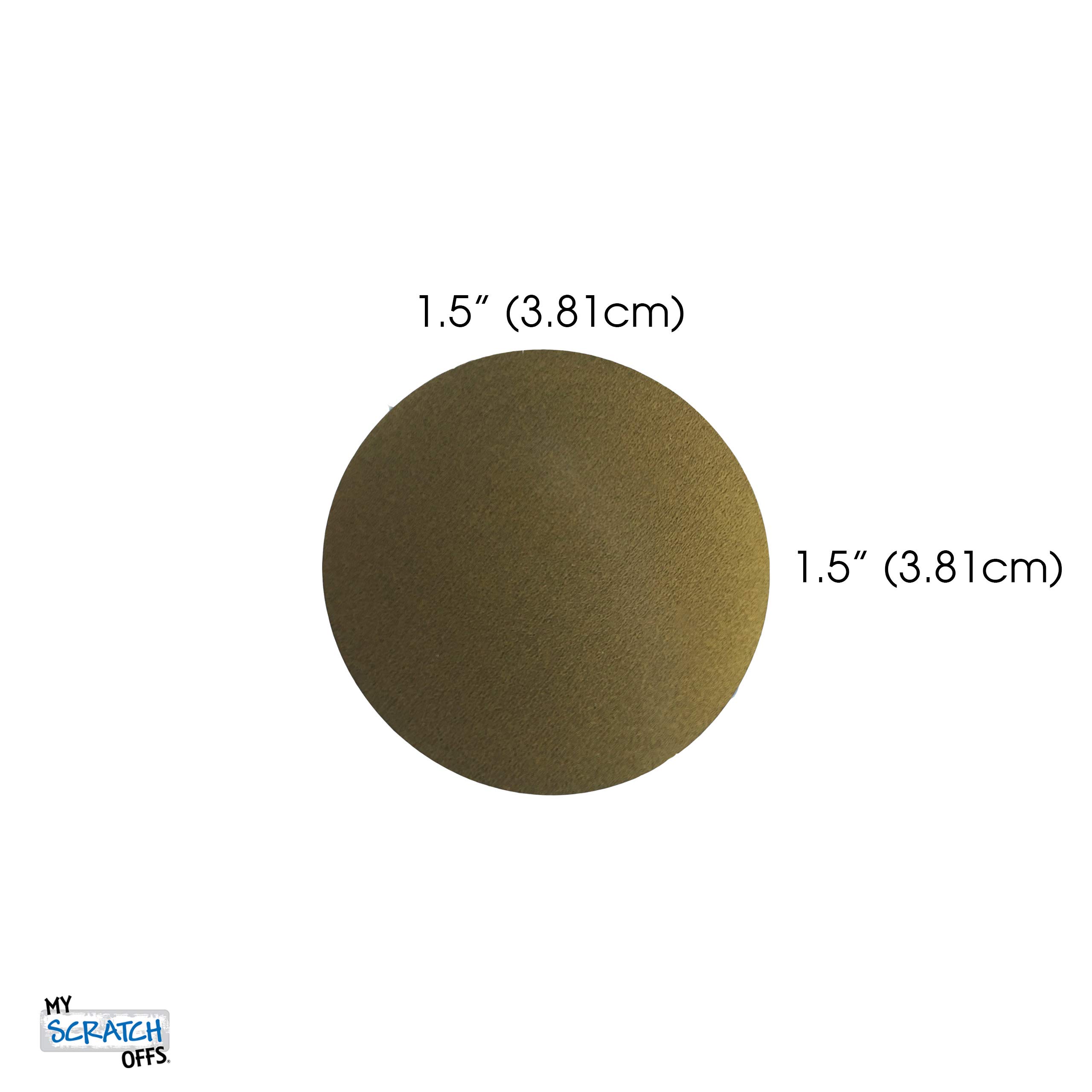 500 Silver & 500 Gold 1.5 Inch Round Scratch Off Stickers - 1000 Pack for Lottery Tickets, Prize Reveals, Promotional Events & Marketing Campaigns