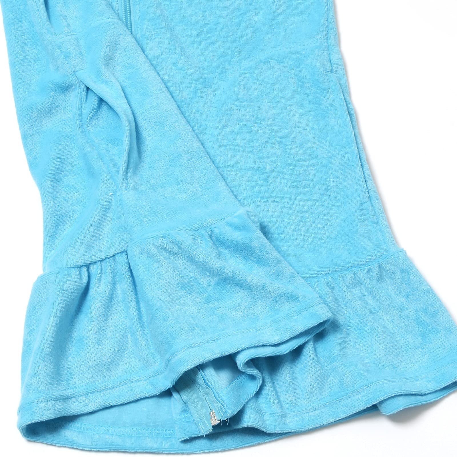Perfashion Girls Terry Swim Cover Up - Hooded Zip-Up Kids Beachwear for Swimming, Pool & Vacation
