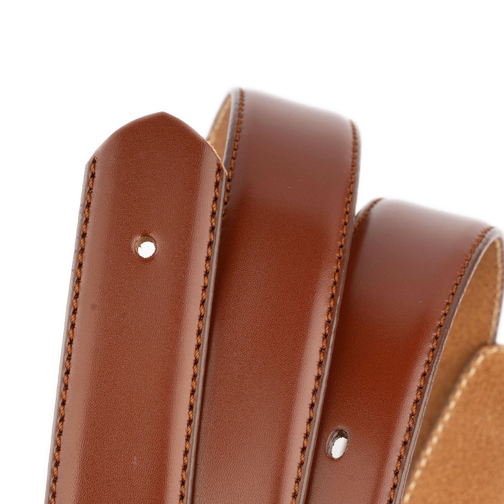 Premium Genuine Leather Belt Straps for Men - Medium Brown, No Buckle - Compatible with Dunhill Buckles | Perfect for Business, Casual & Formal Wear